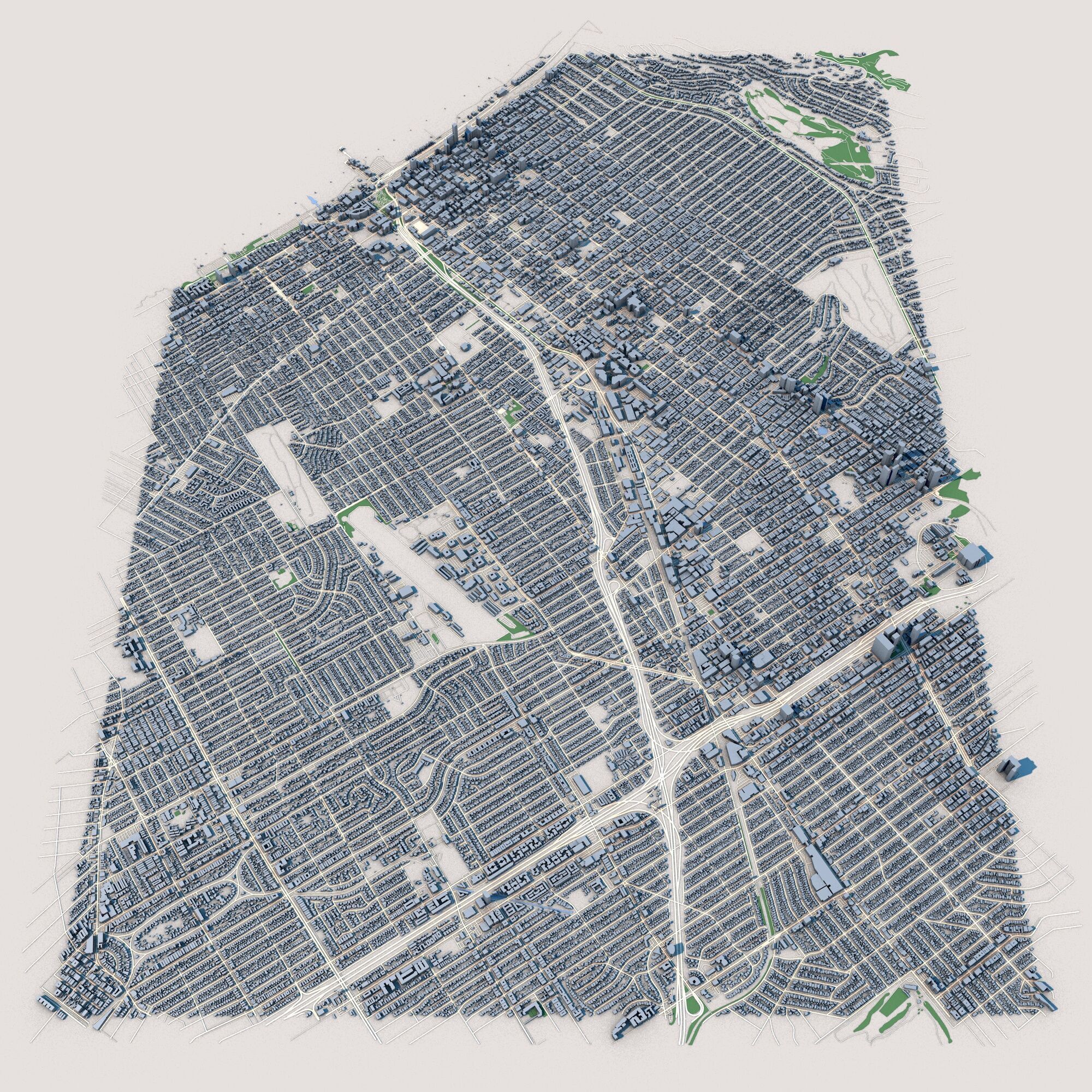 Santa Monica City California United States 3D model_1