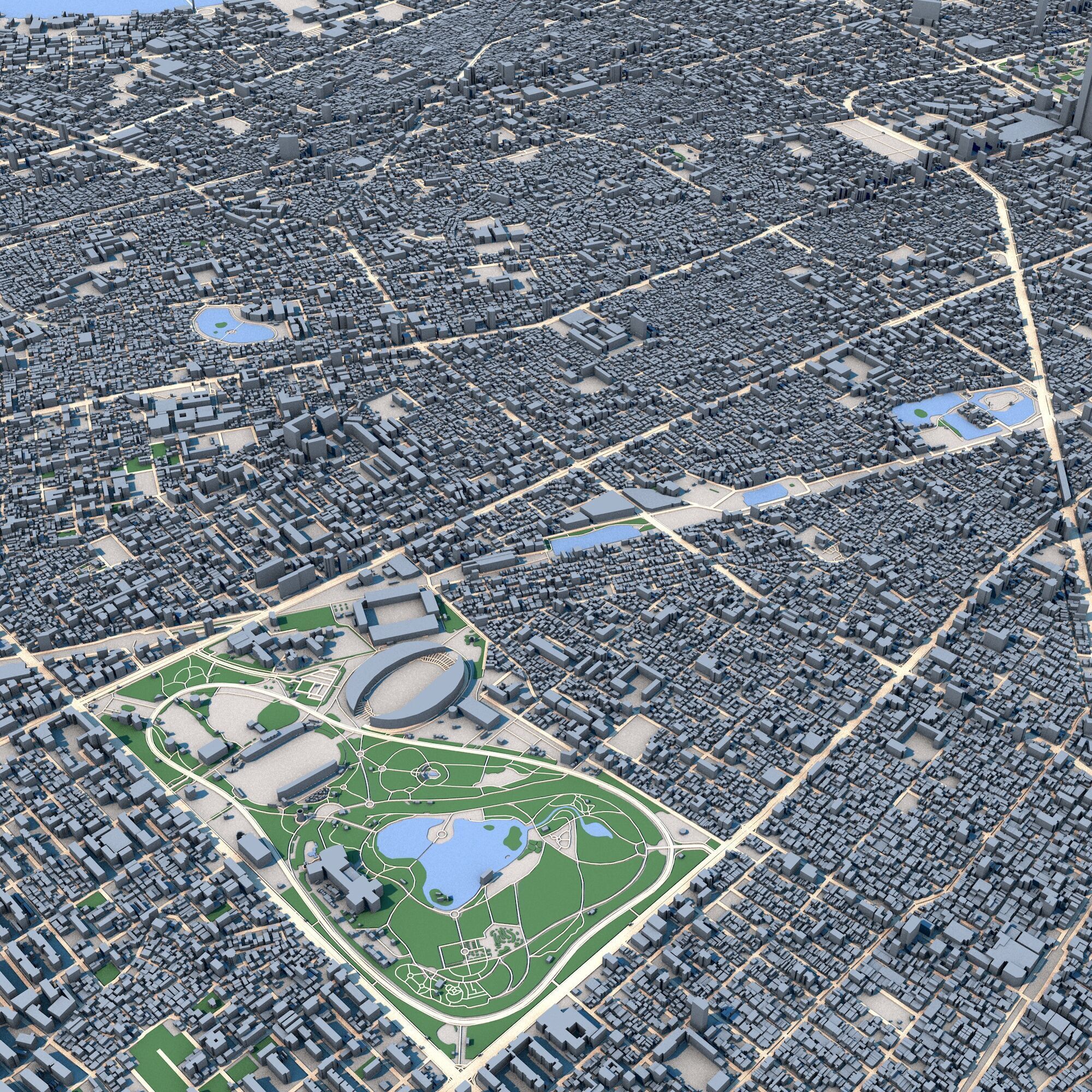 Osaka City Japan 3D model_2