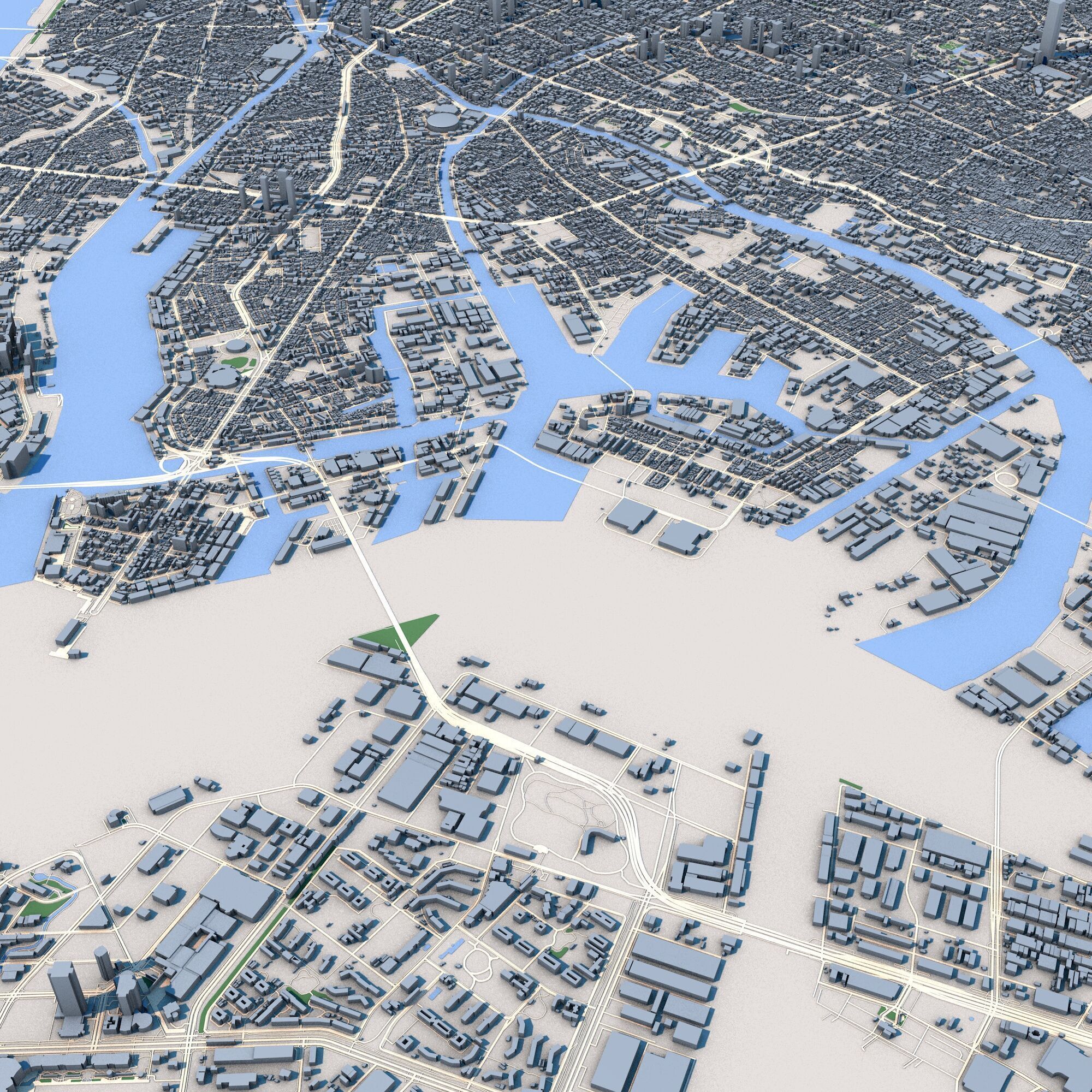 Osaka City Japan 3D model_7