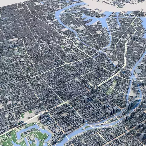 Osaka City Japan 3D model