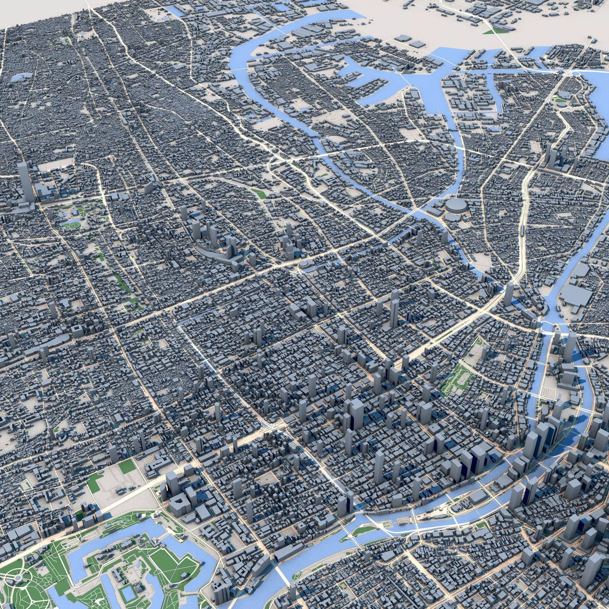 Osaka City Japan 3D model_0