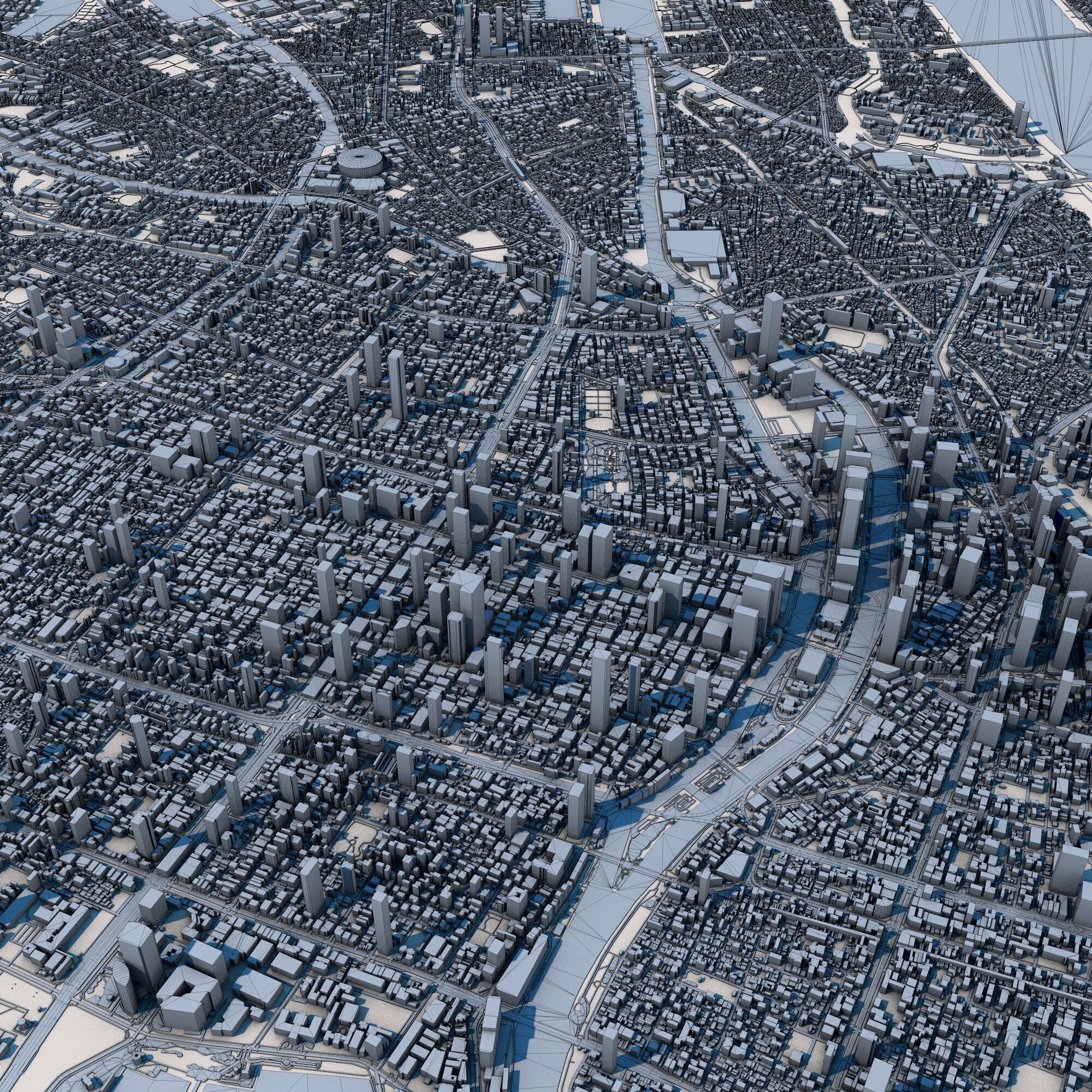 Osaka City Japan 3D model_9