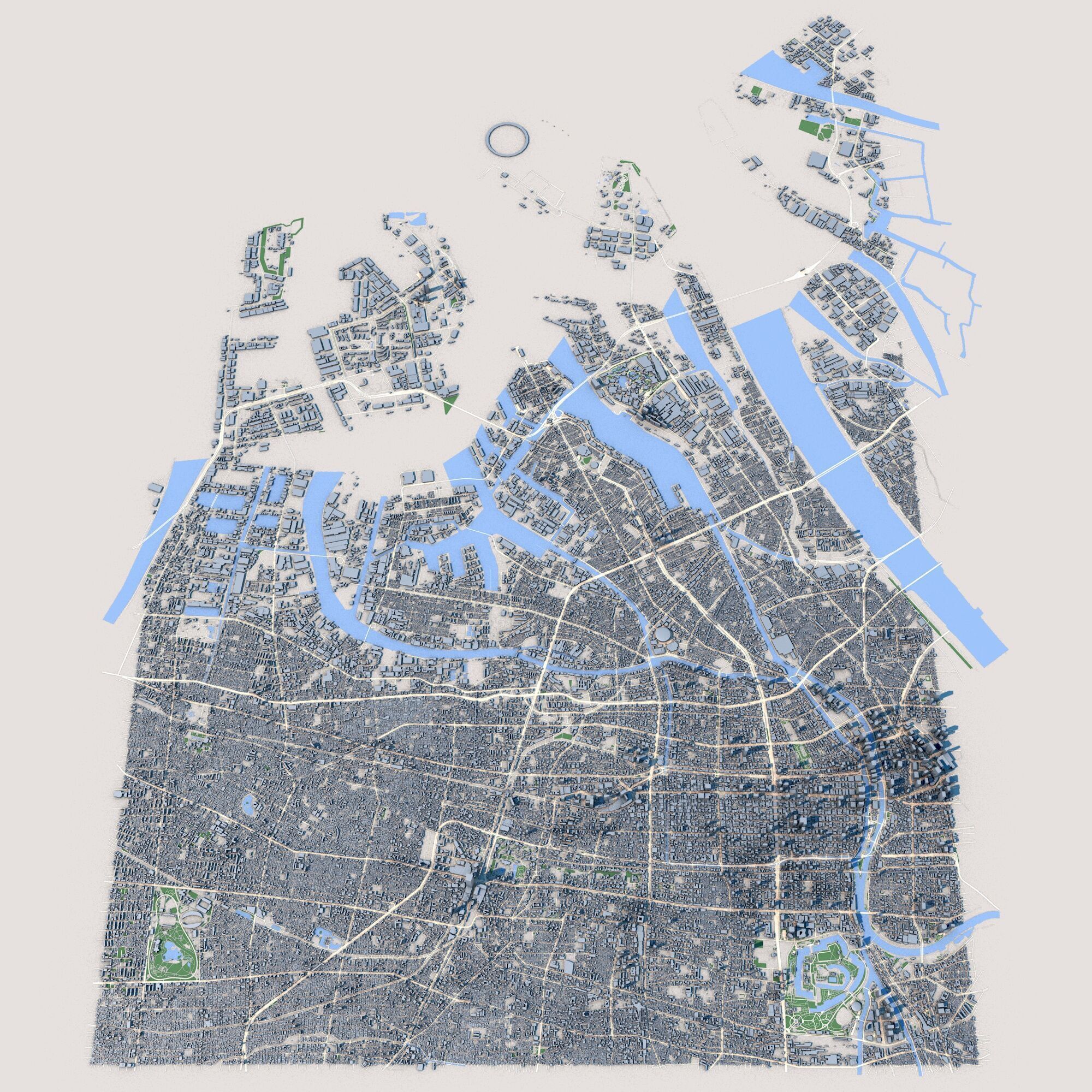 Osaka City Japan 3D model_1