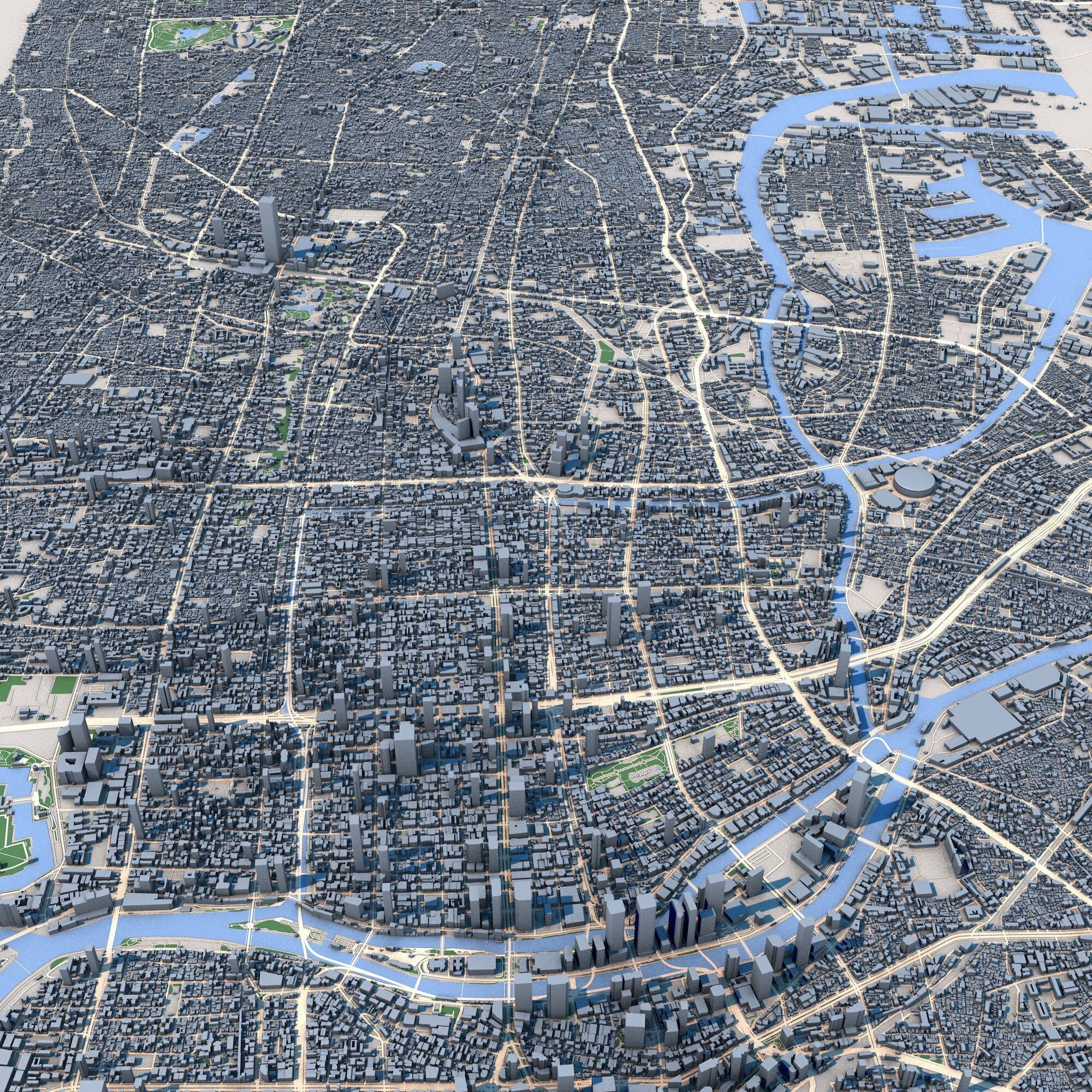 Osaka City Japan 3D model_5