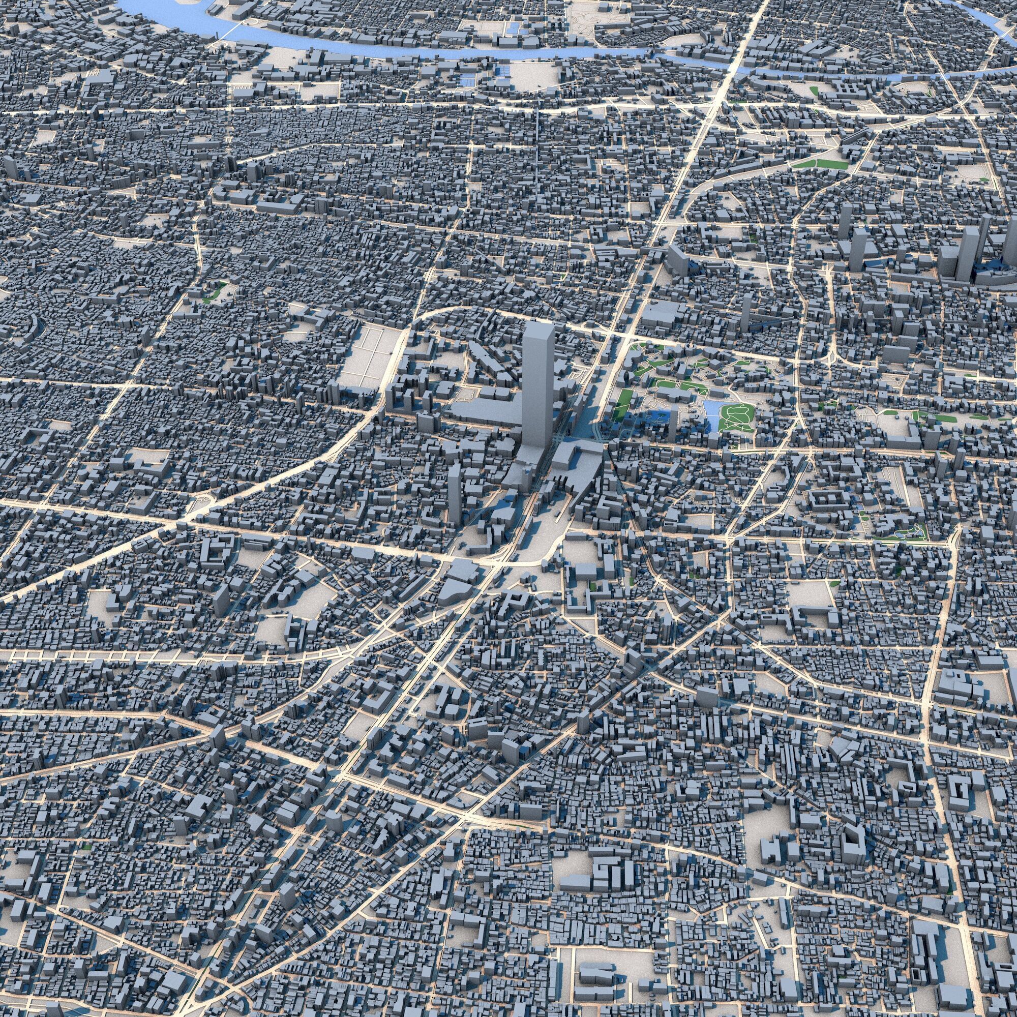Osaka City Japan 3D model_3