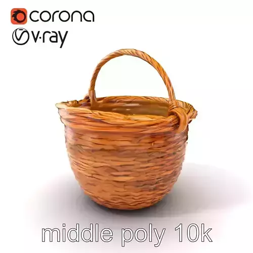 Country Style Woven Basket D Model Pack