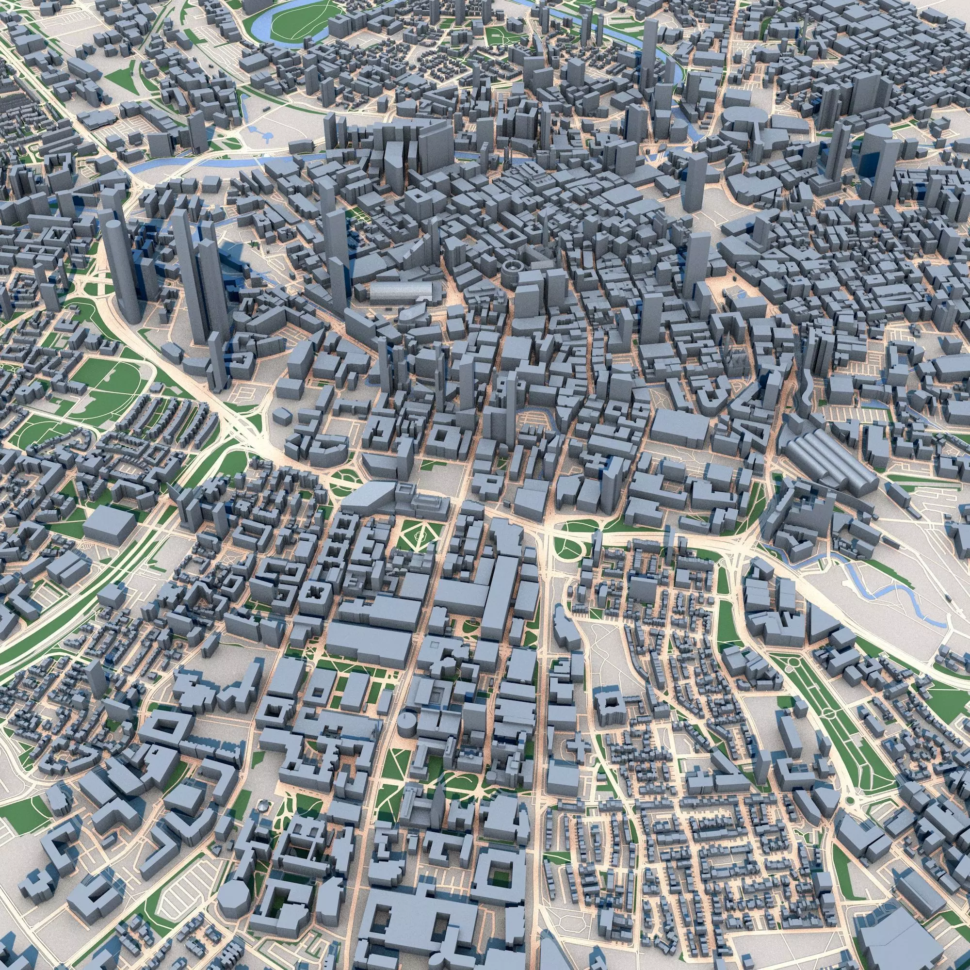 Manchester City England 3D model_0