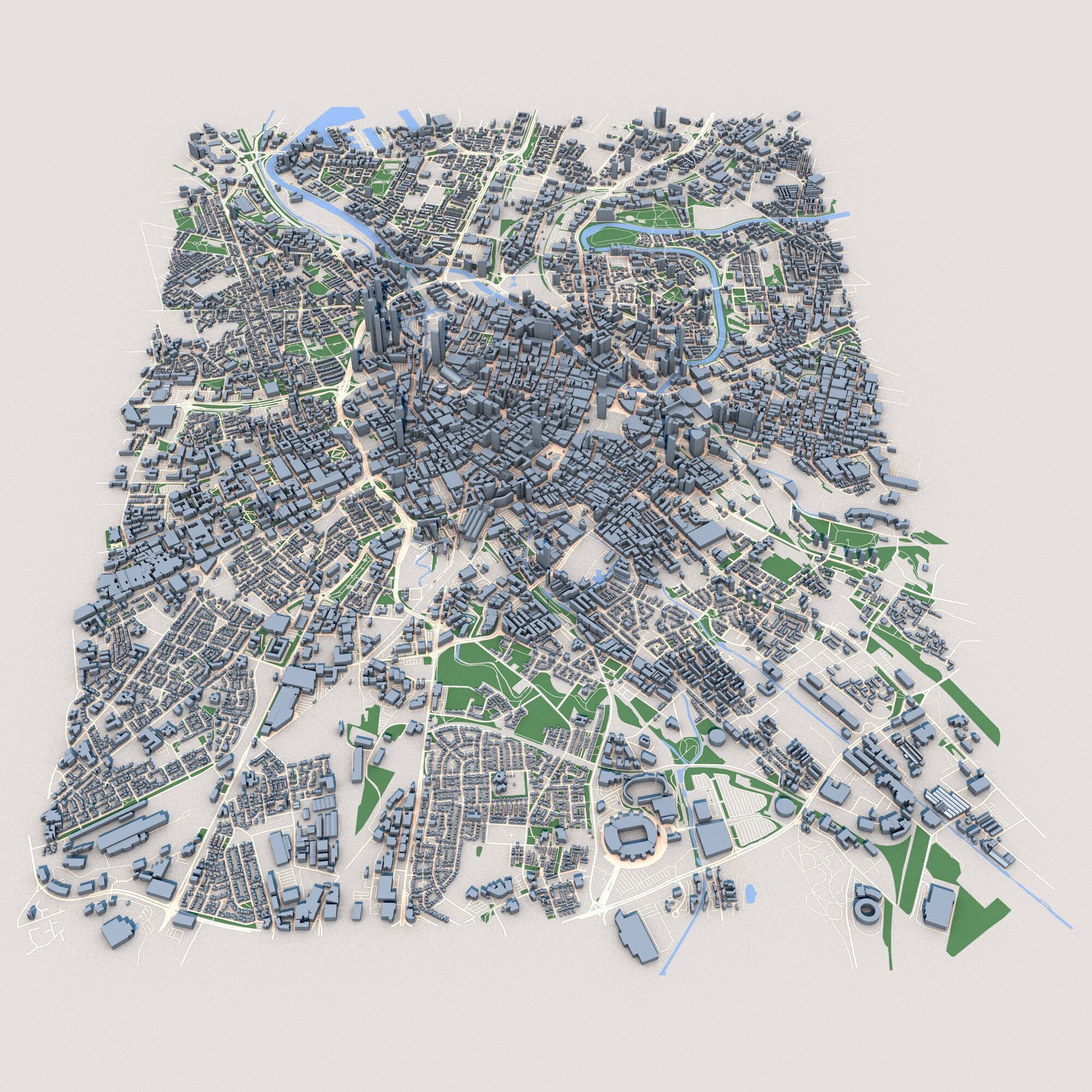 Manchester City England 3D model_1