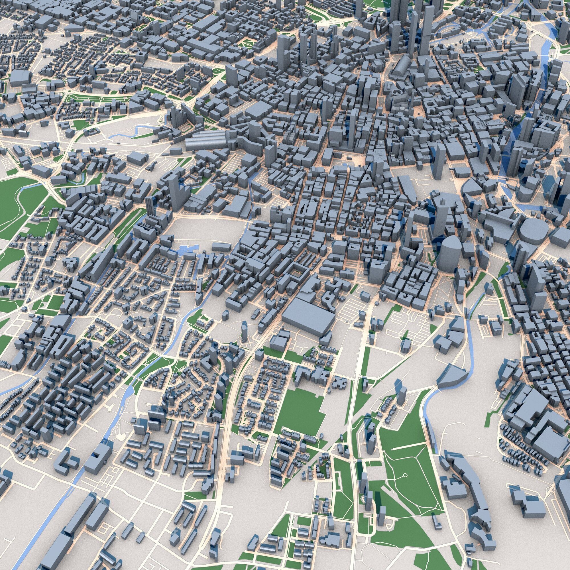 Manchester City England 3D model_4