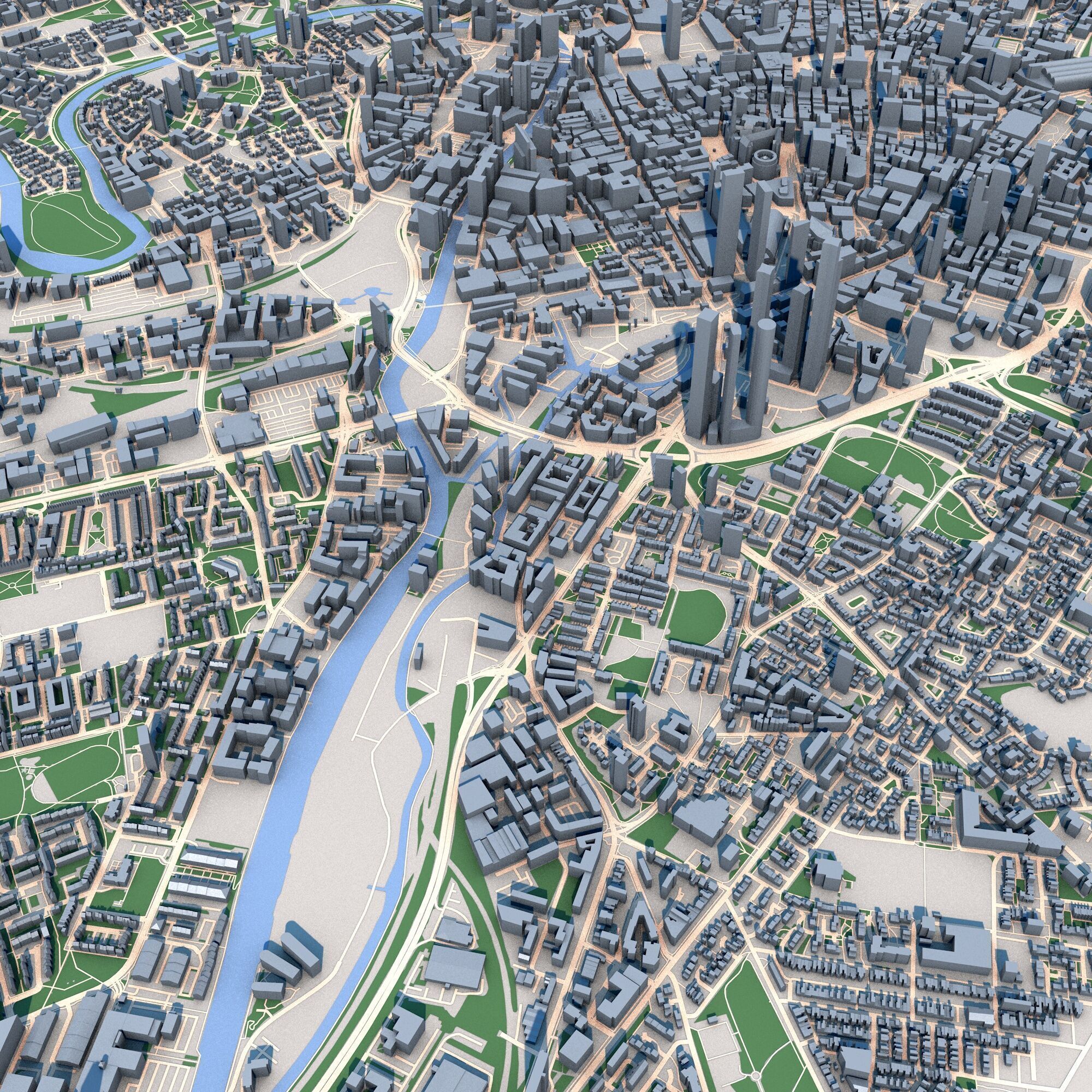 Manchester City England 3D model_7