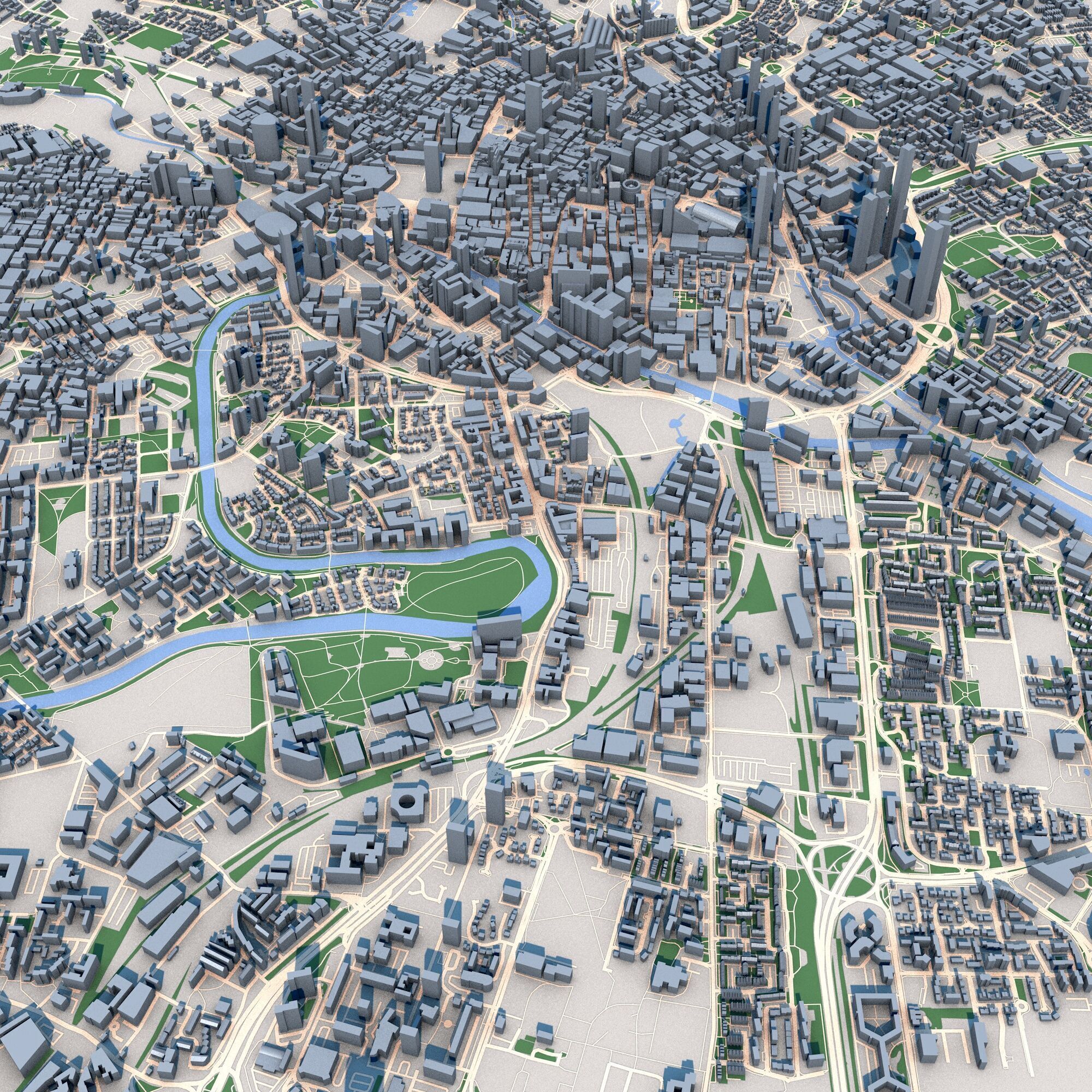 Manchester City England 3D model_6