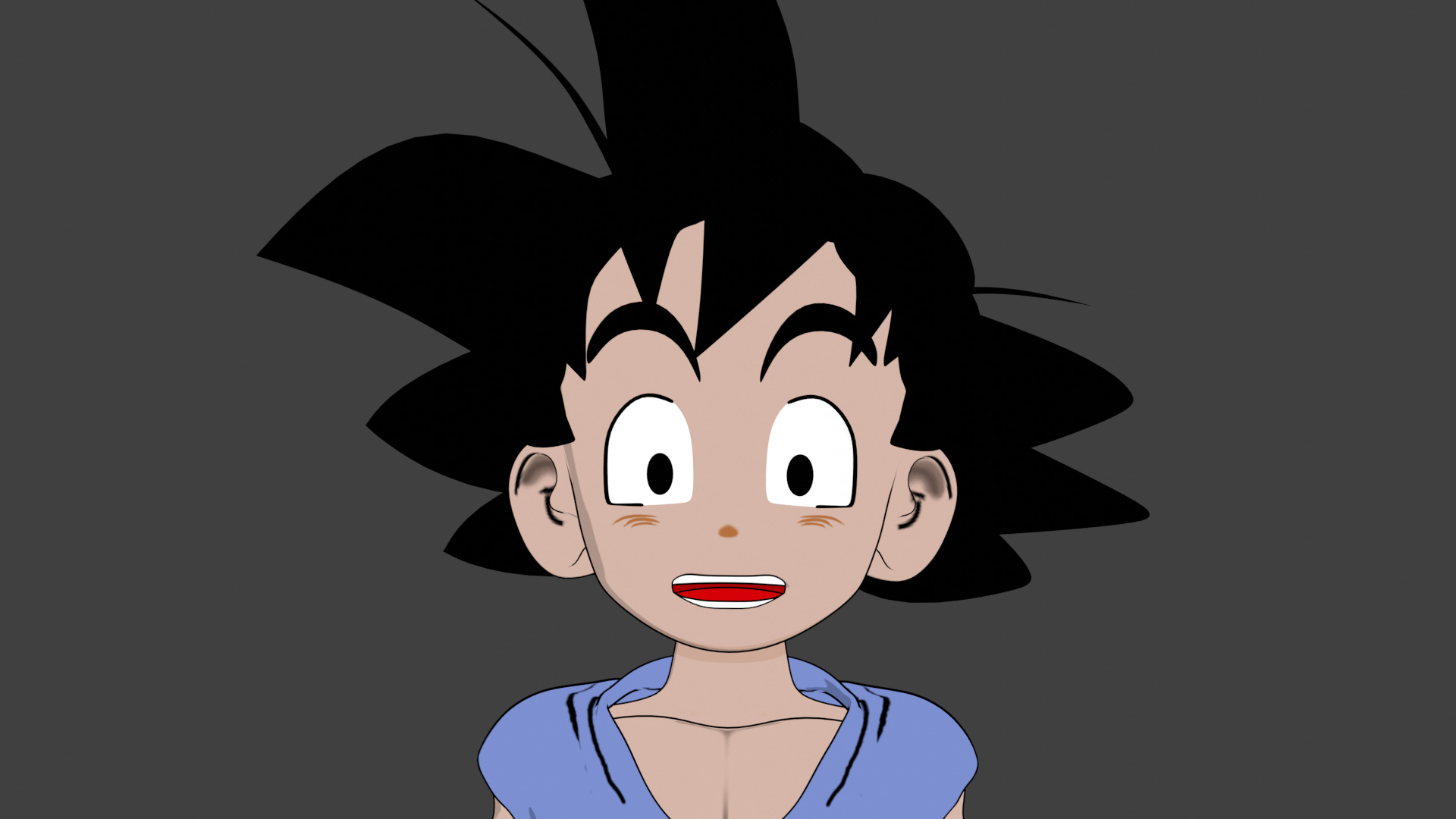 GOKU 2-5D 3D model_7