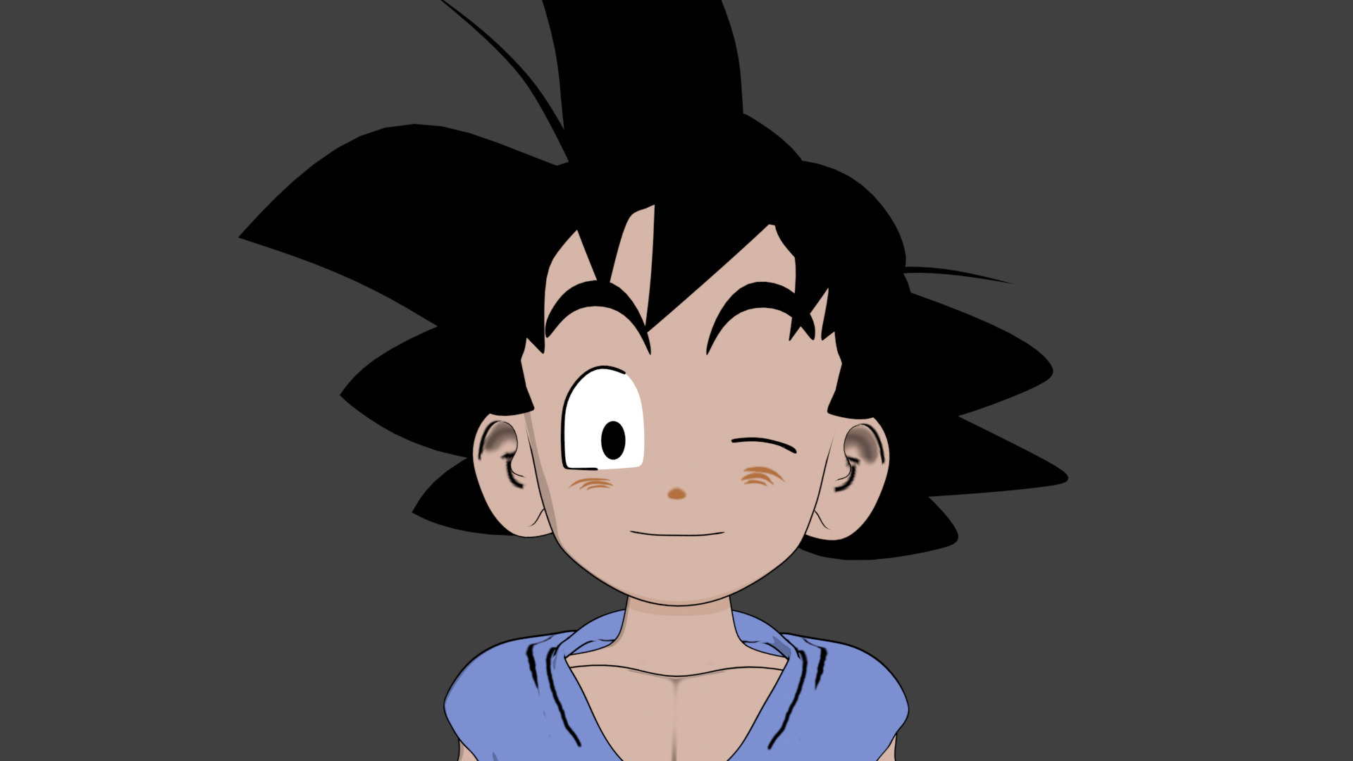 GOKU 2-5D 3D model_15