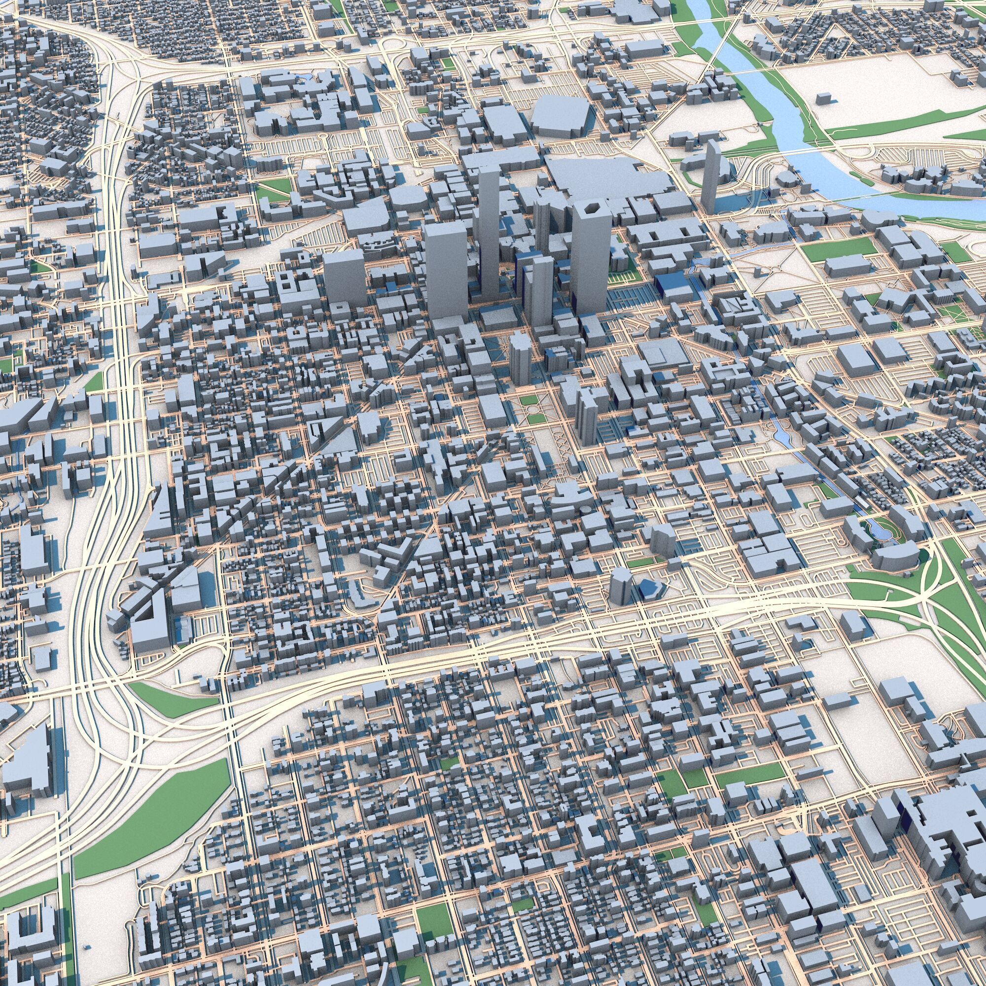 Indianapolis City Indiana United States 3D model_4