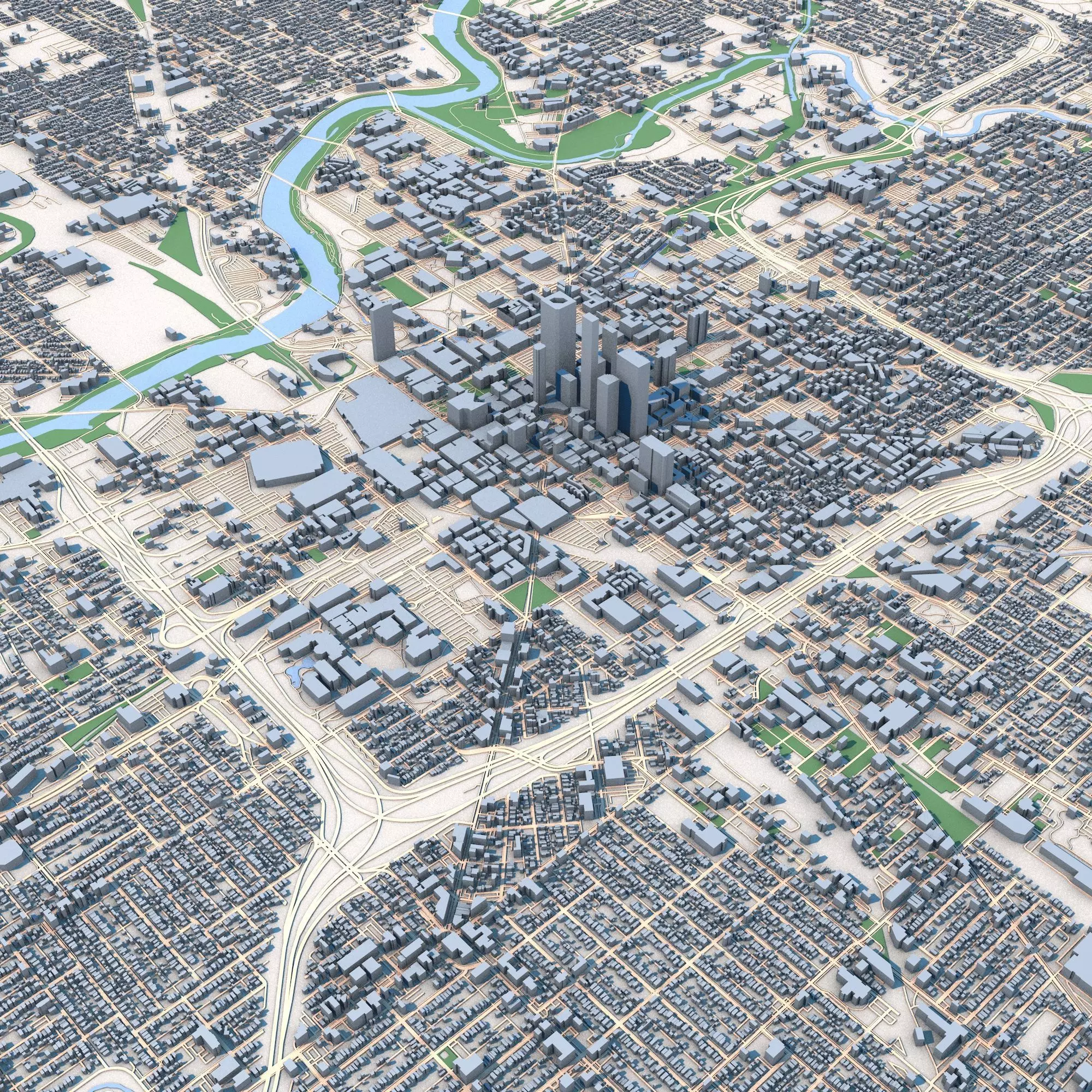 Indianapolis City Indiana United States 3D model_0