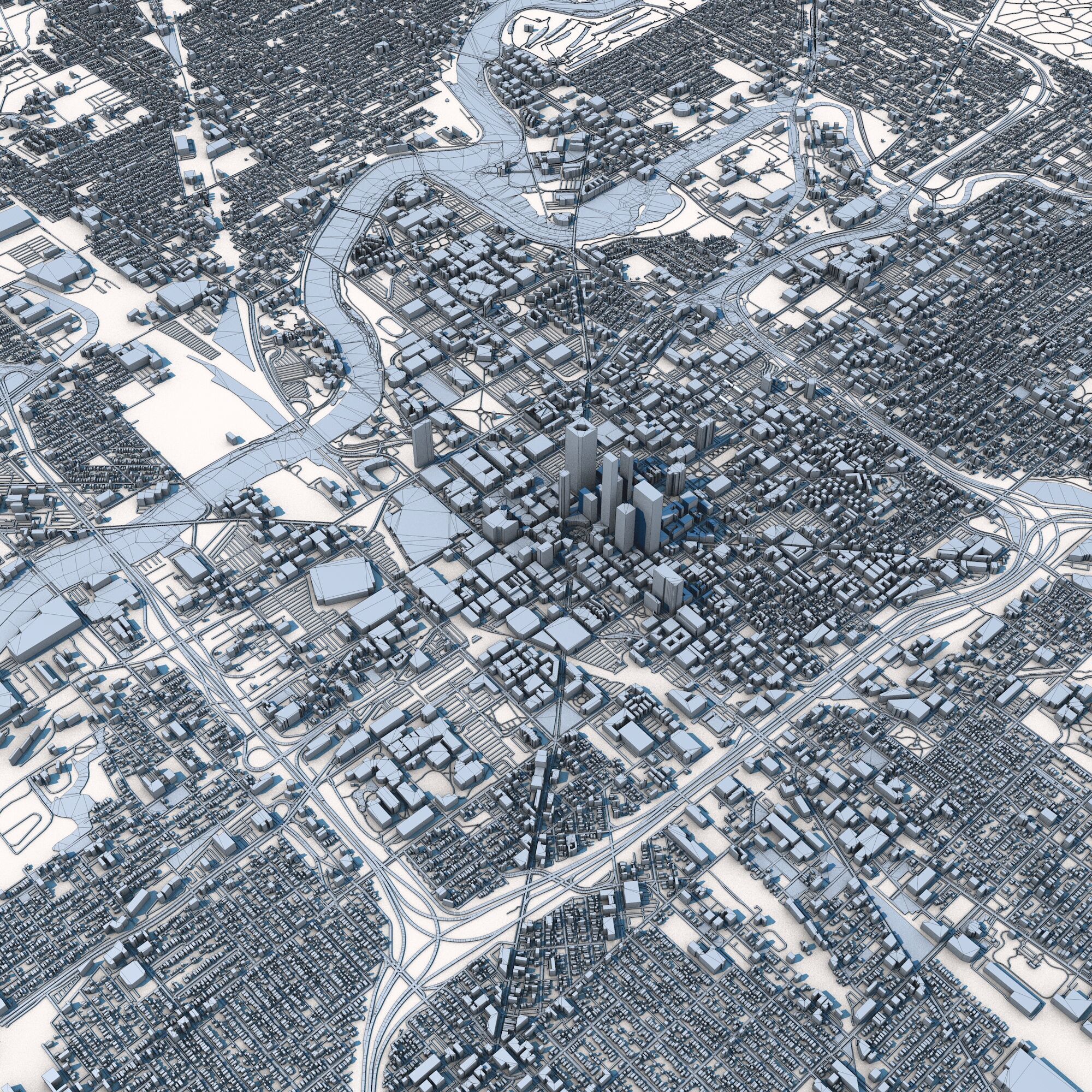 Indianapolis City Indiana United States 3D model_8