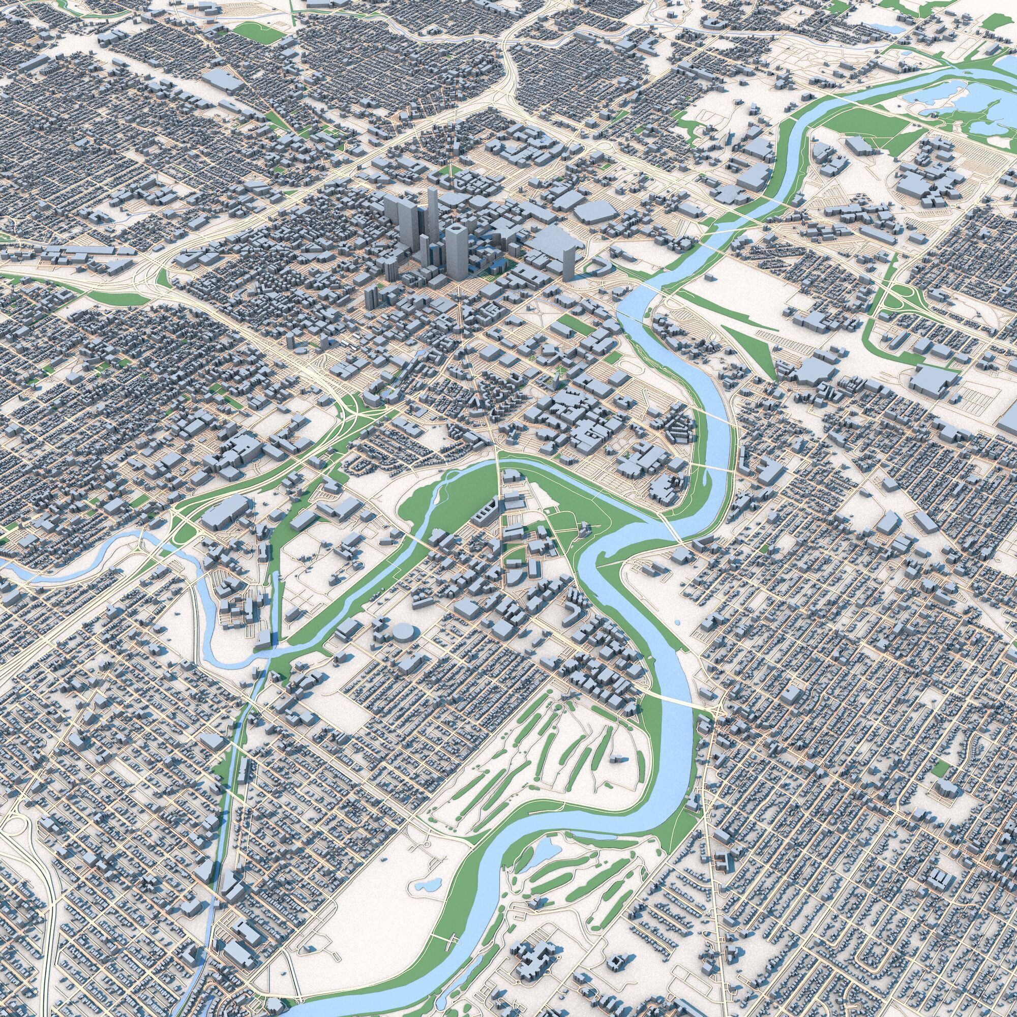 Indianapolis City Indiana United States 3D model_5