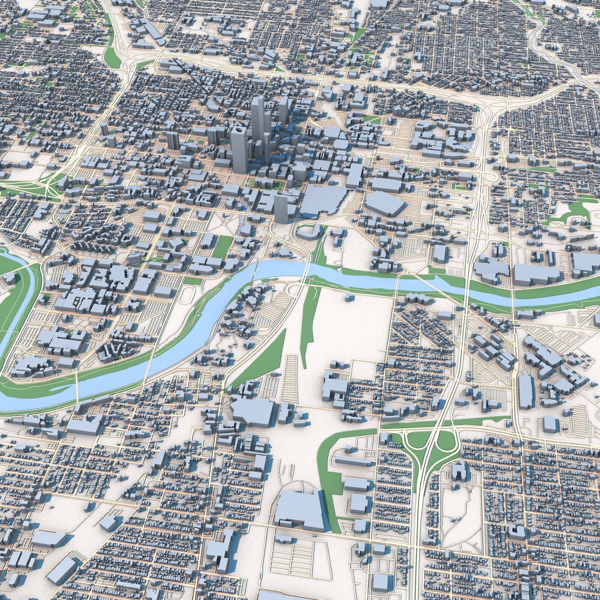 Indianapolis City Indiana United States 3D model_6