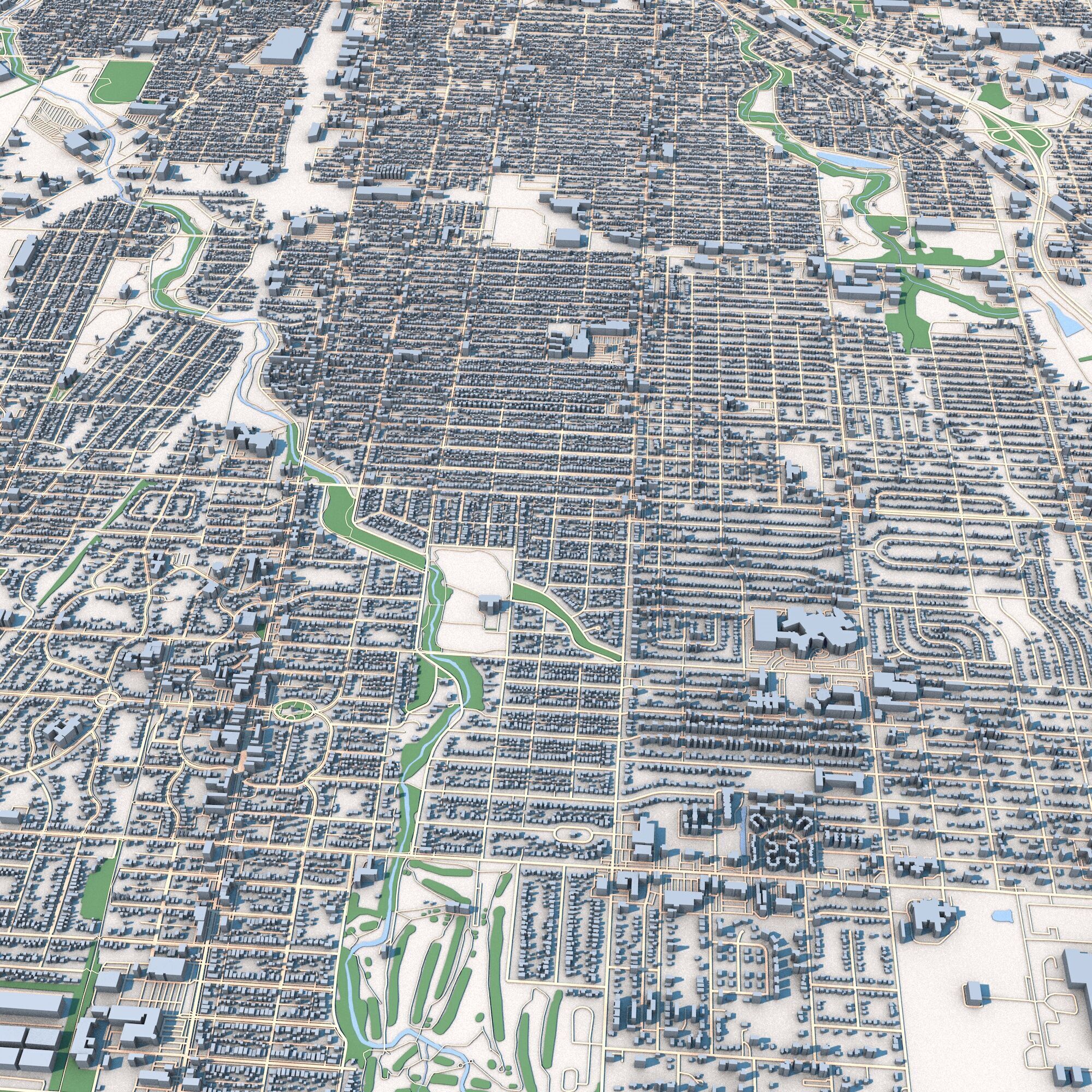 Indianapolis City Indiana United States 3D model_3