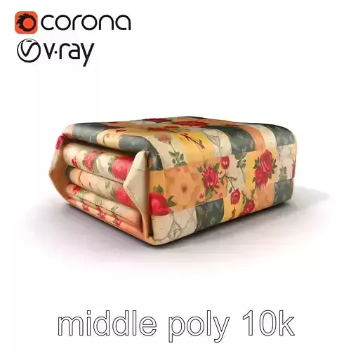 Floral Patchwork Quilt Cozy Country Home model pack