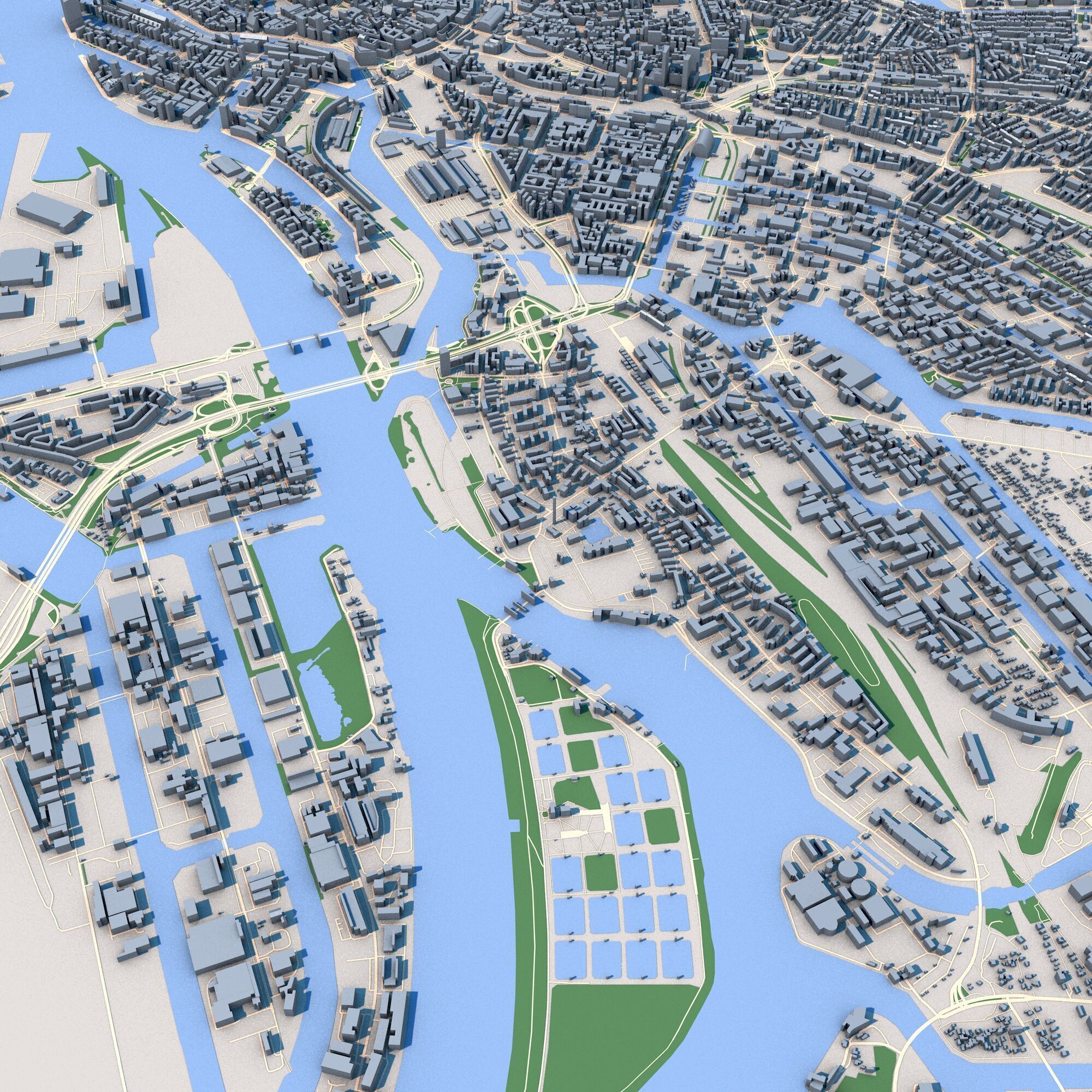 Hamburg City Germany 3D model_2