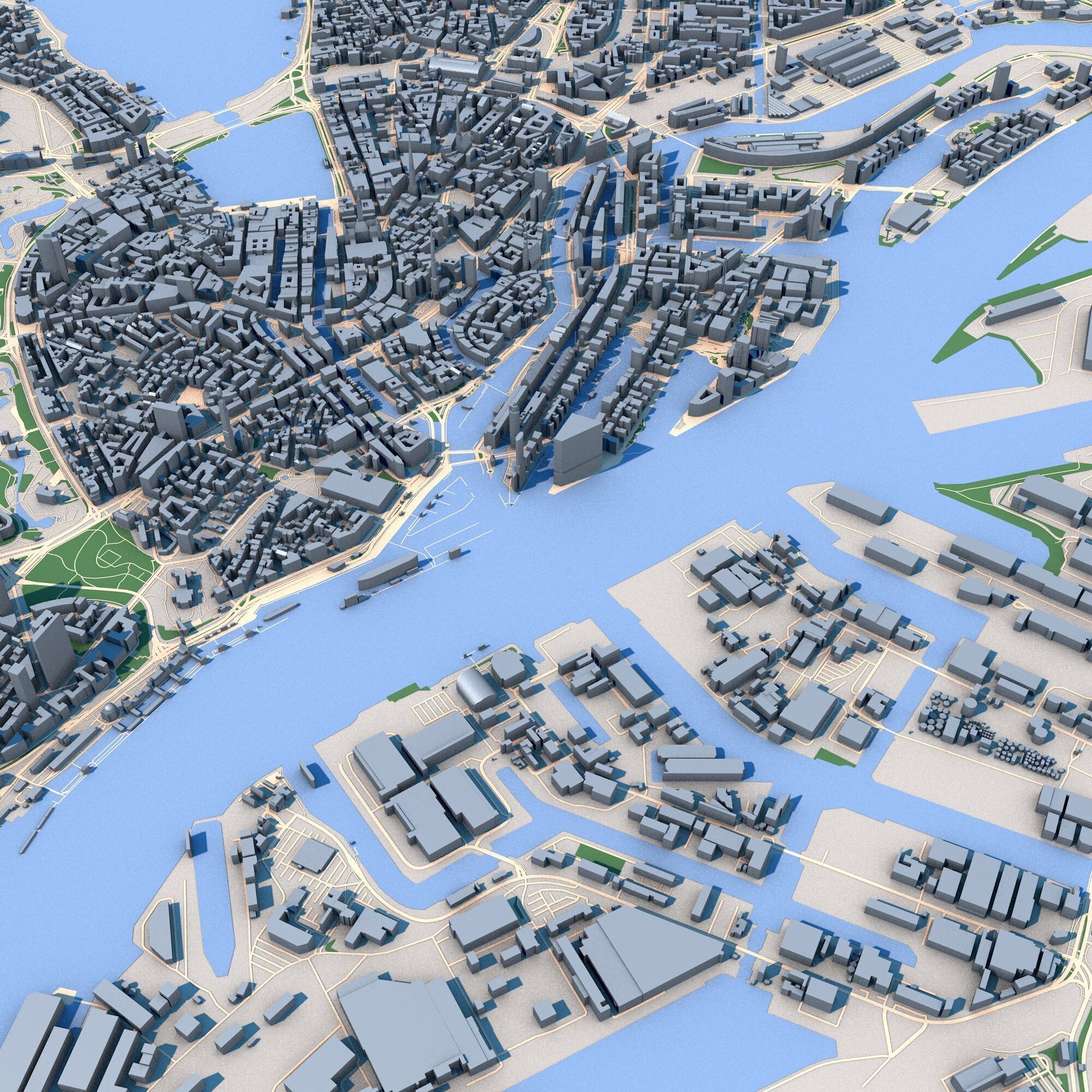 Hamburg City Germany 3D model_7