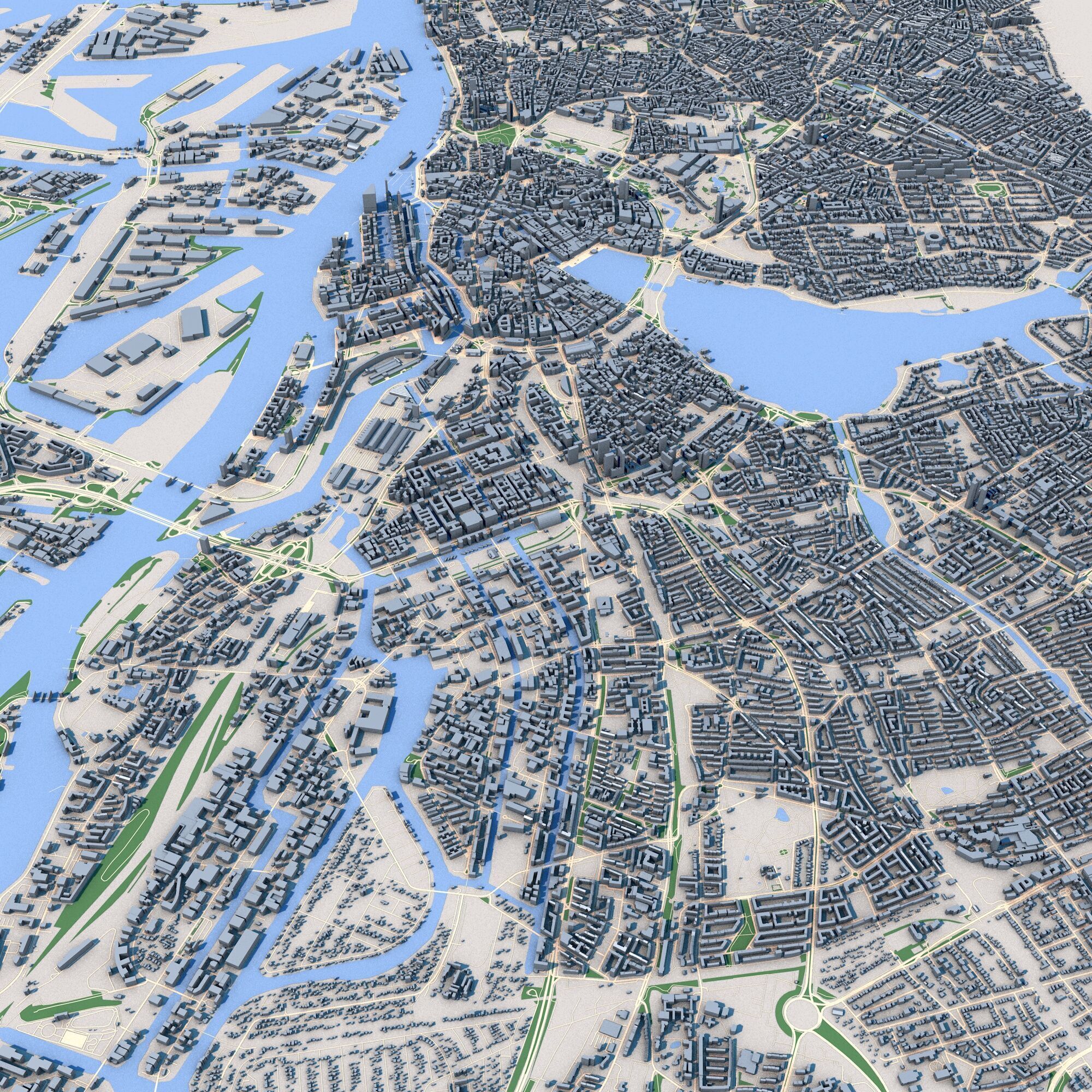 Hamburg City Germany 3D model_3