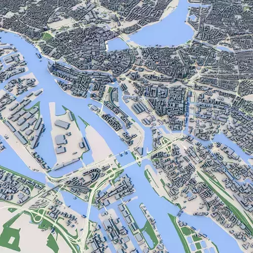 Hamburg City Germany 3D model