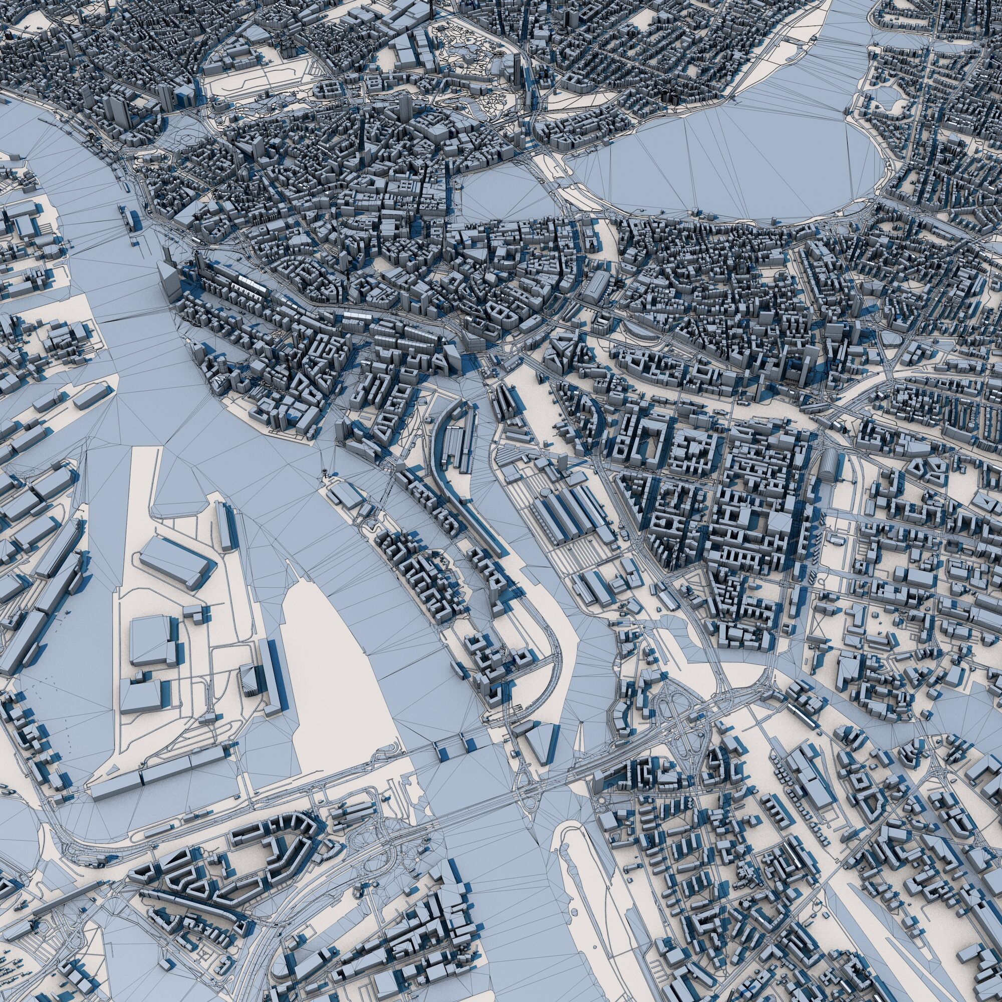 Hamburg City Germany 3D model_8