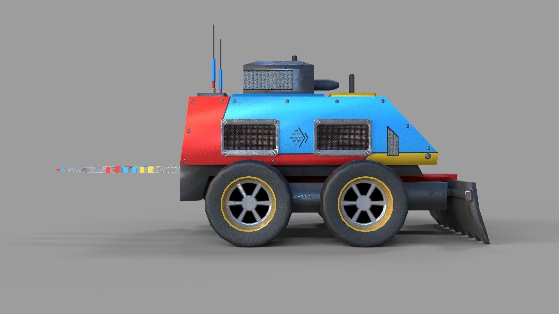 Battle Bot - Carbide Plus Low-poly 3D model_9