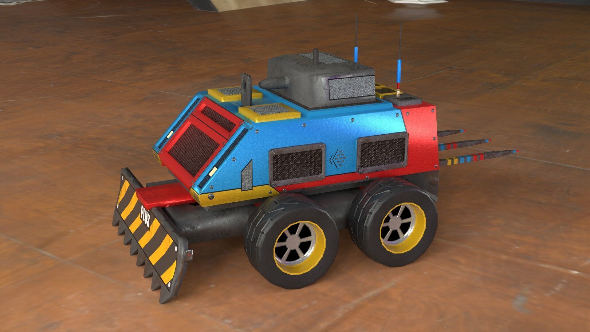 Battle Bot - Carbide Plus Low-poly 3D model_5