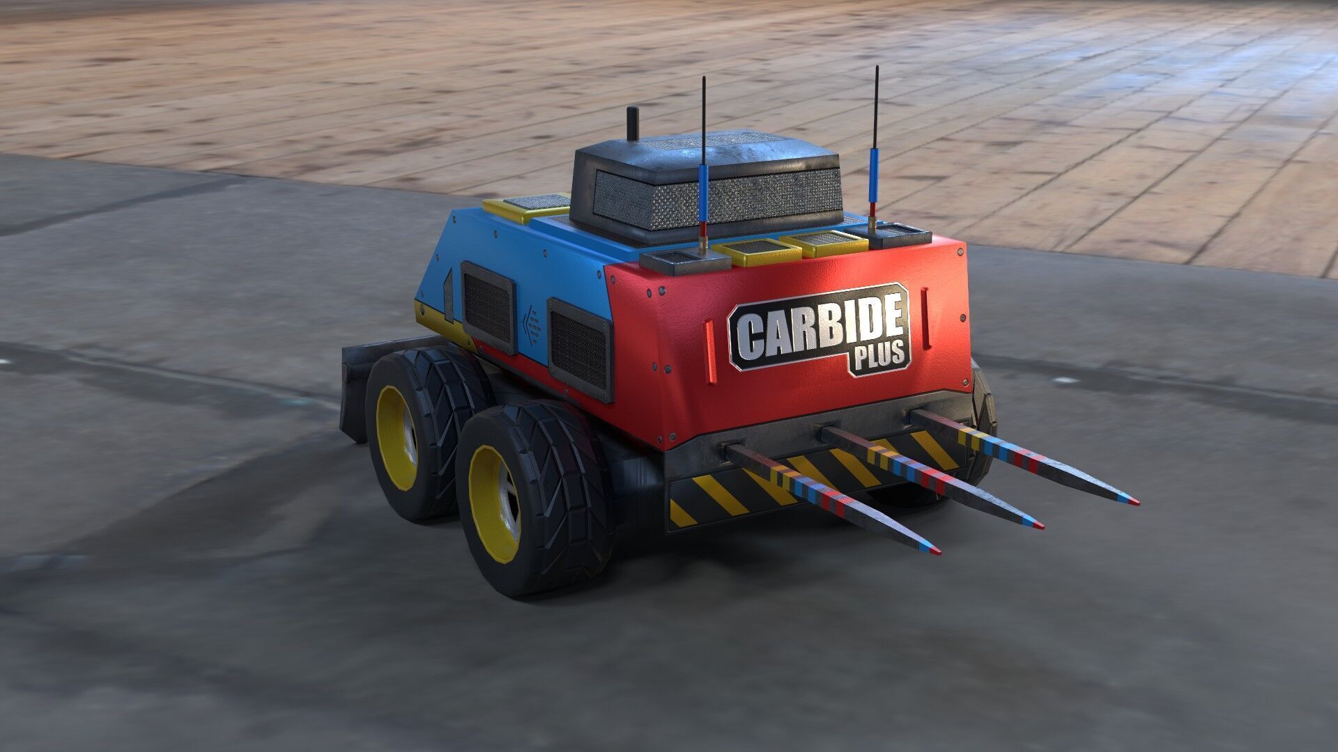 Battle Bot - Carbide Plus Low-poly 3D model_7