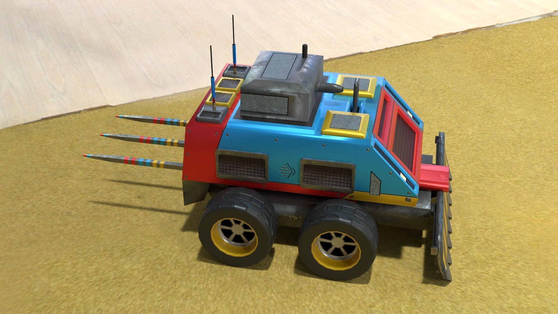 Battle Bot - Carbide Plus Low-poly 3D model_8