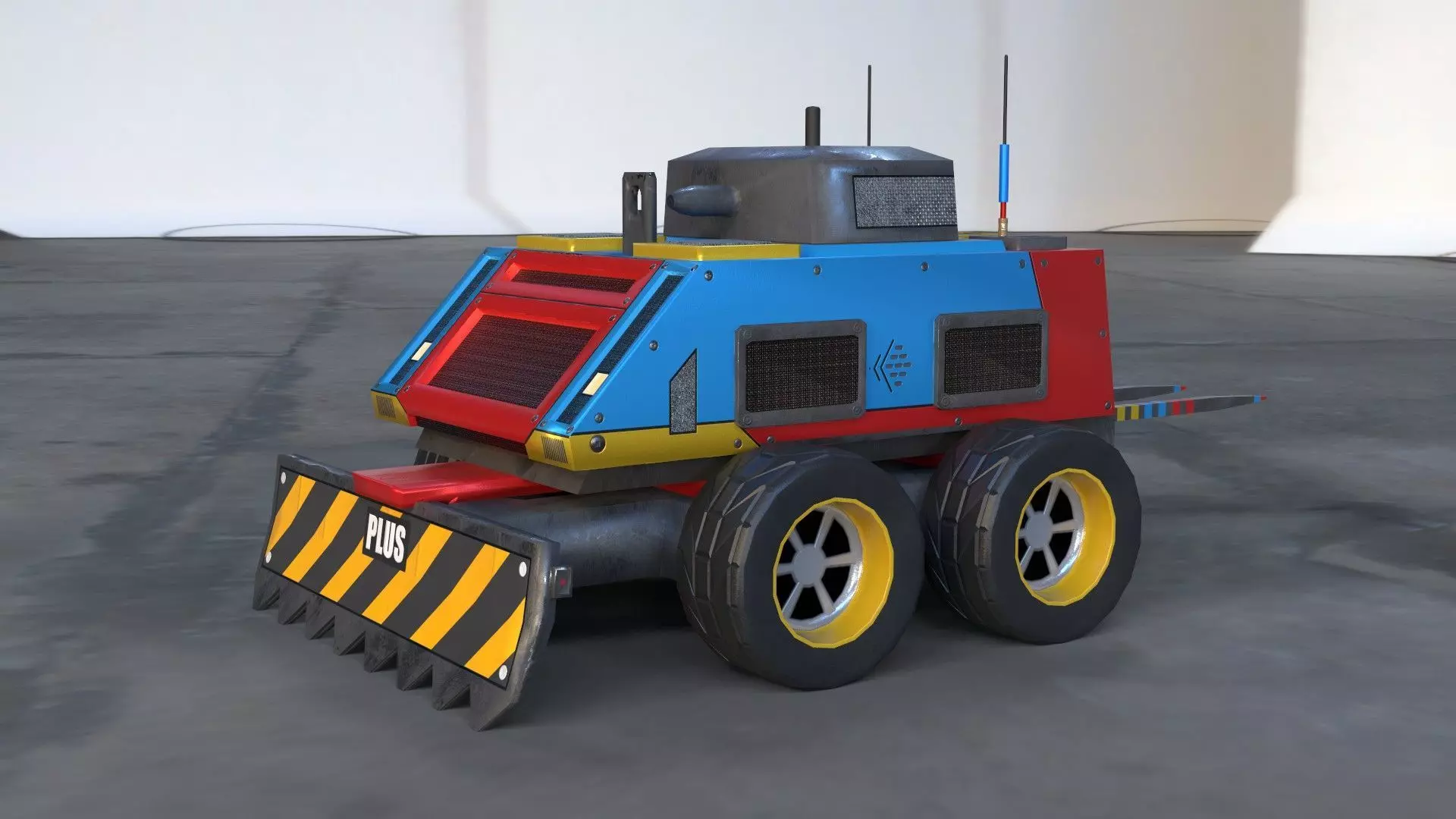 Battle Bot - Carbide Plus Low-poly 3D model_0