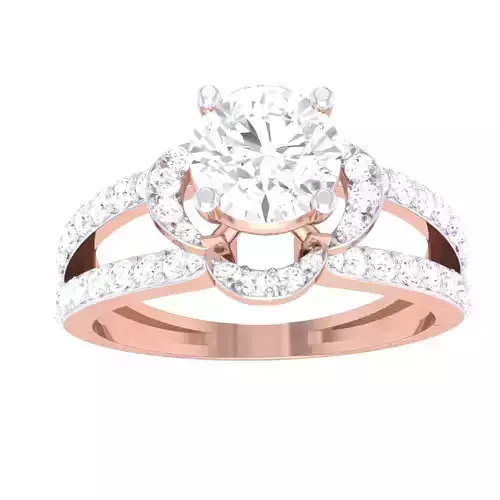 Printable 3D jewelry model of Lady diamond ring