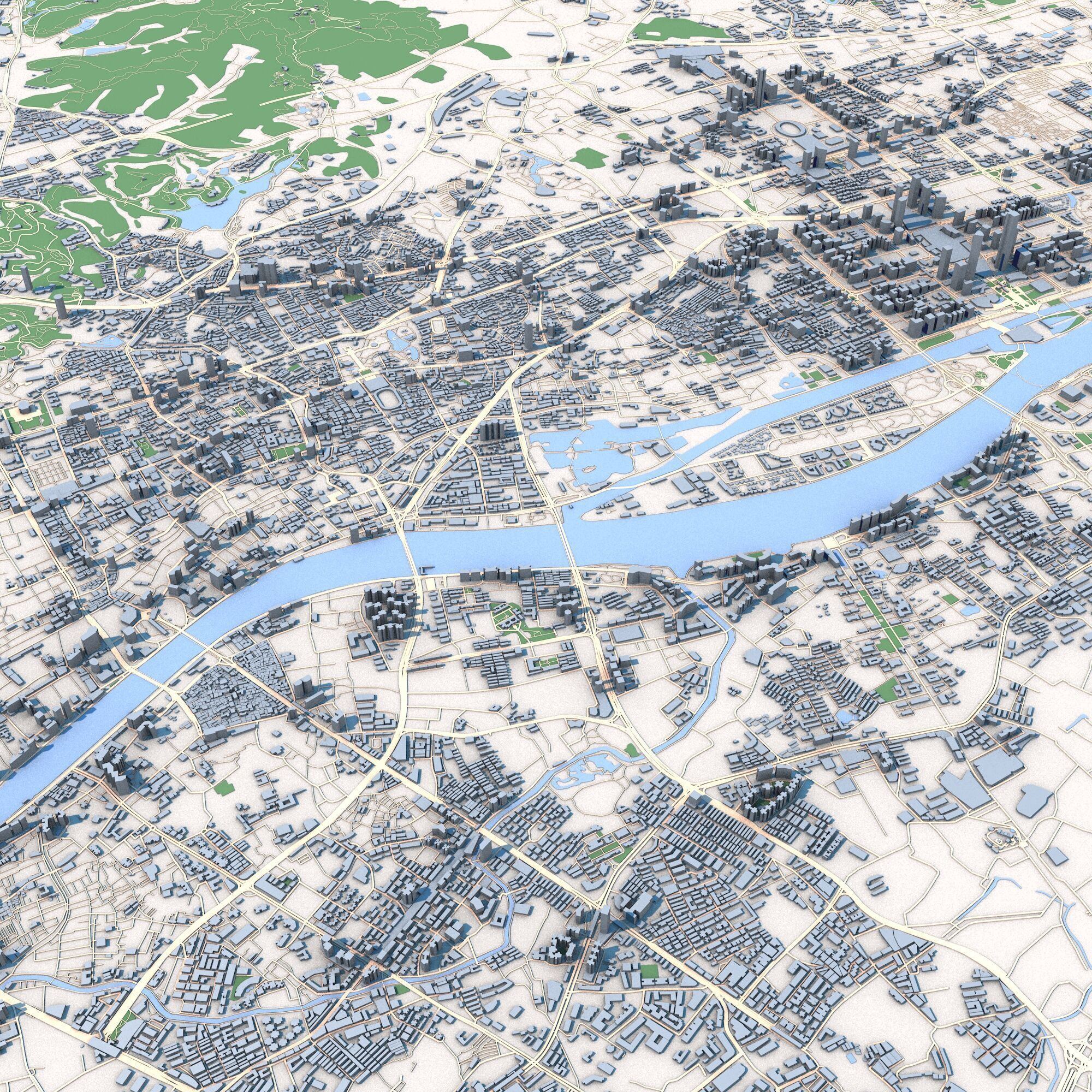 Guangzhou City China 3D model_7