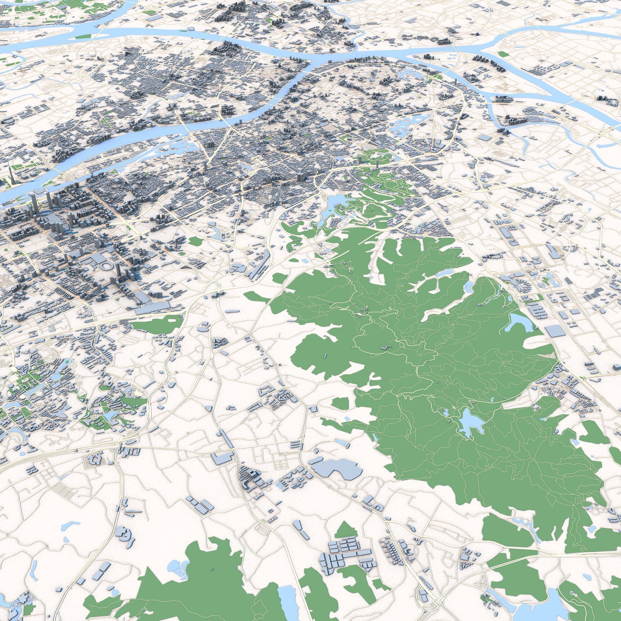 Guangzhou City China 3D model_4