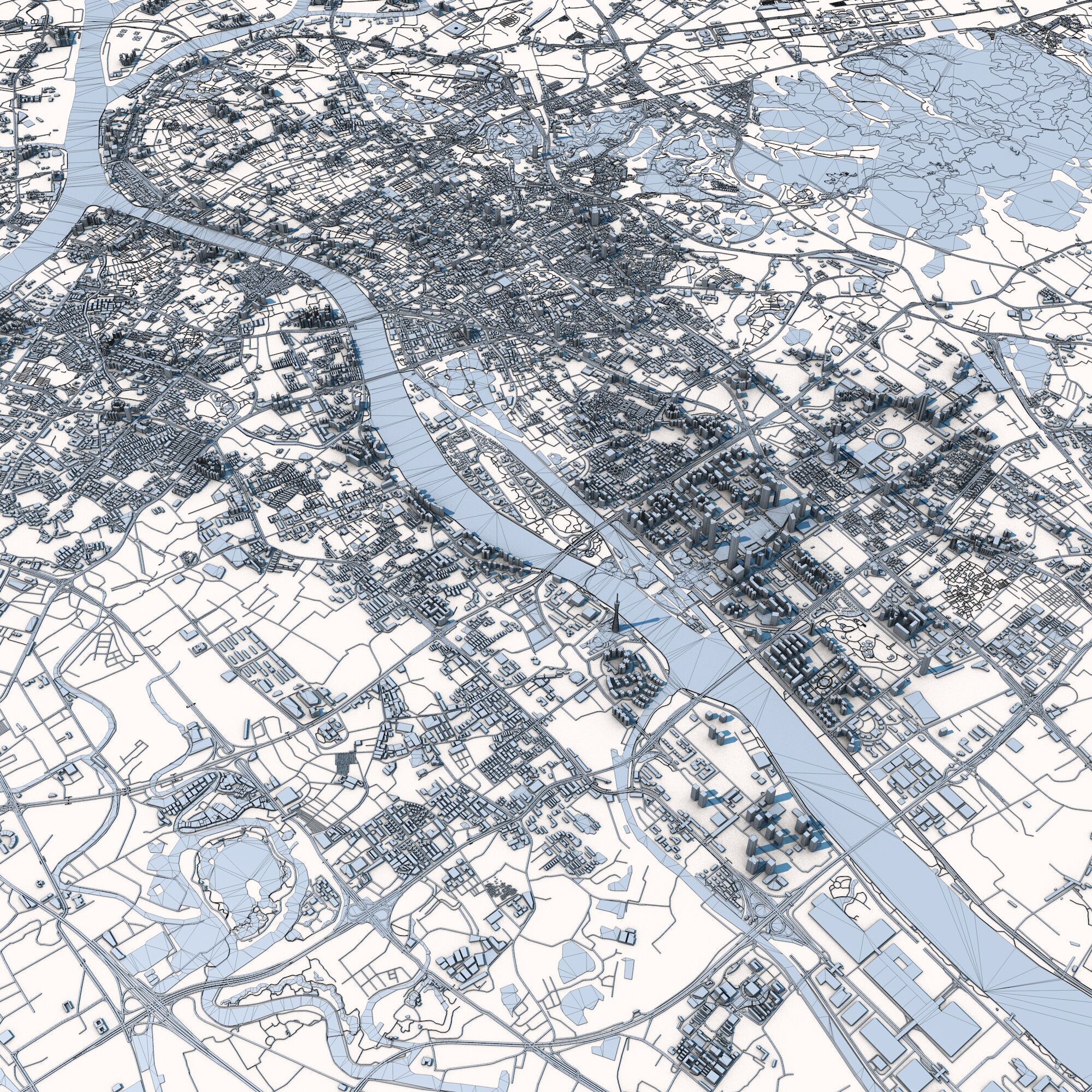 Guangzhou City China 3D model_8