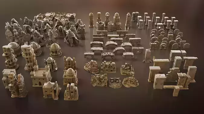 Fantasy and Medieval 3D Kitbash Kit 3D model