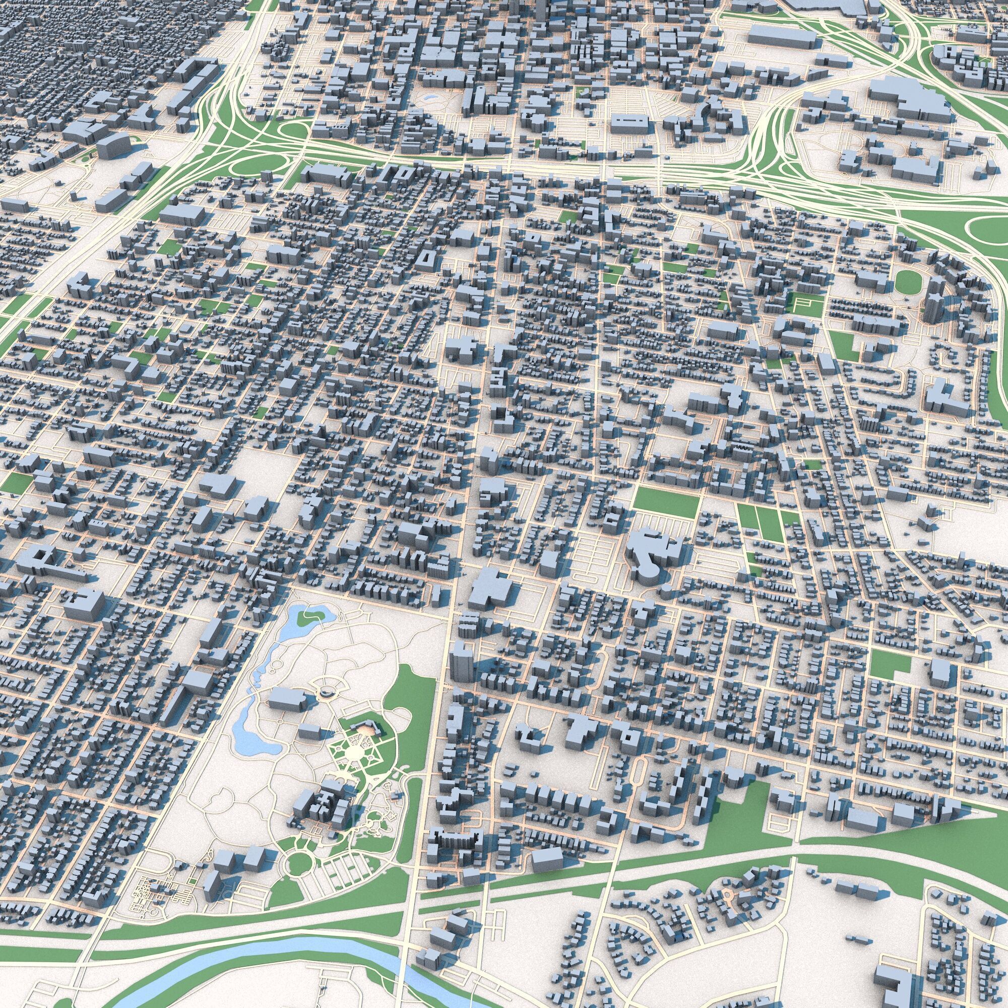 Columbus City Ohio United States 3D model_3