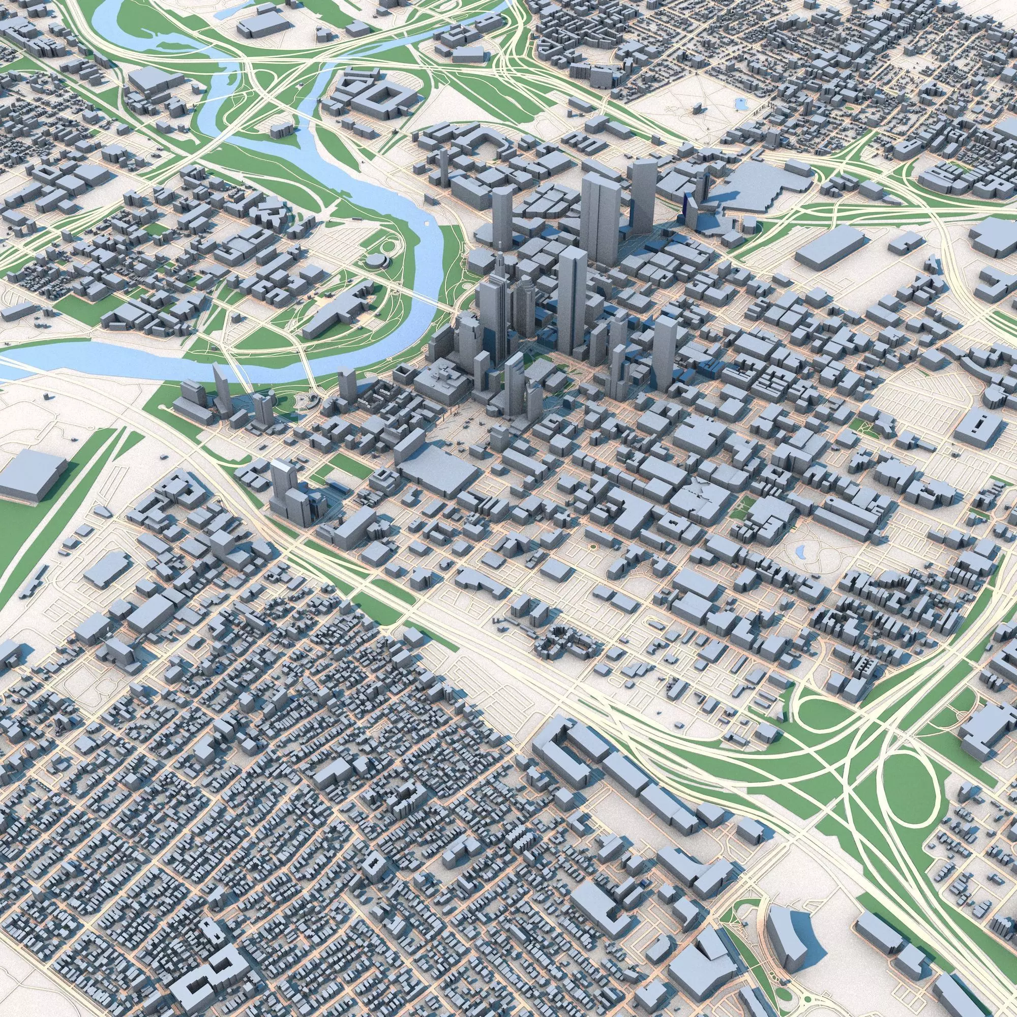 Columbus City Ohio United States 3D model_0