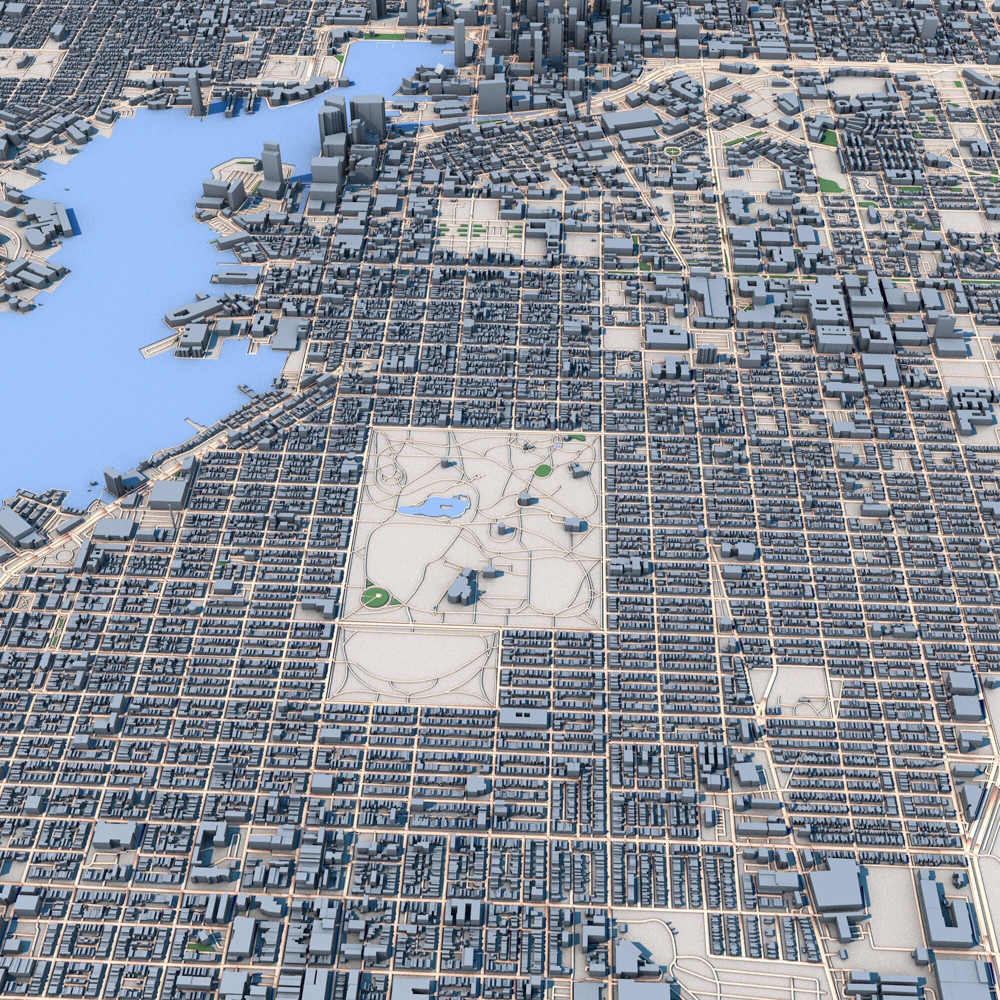 Baltimore City Maryland United States 3D model_3