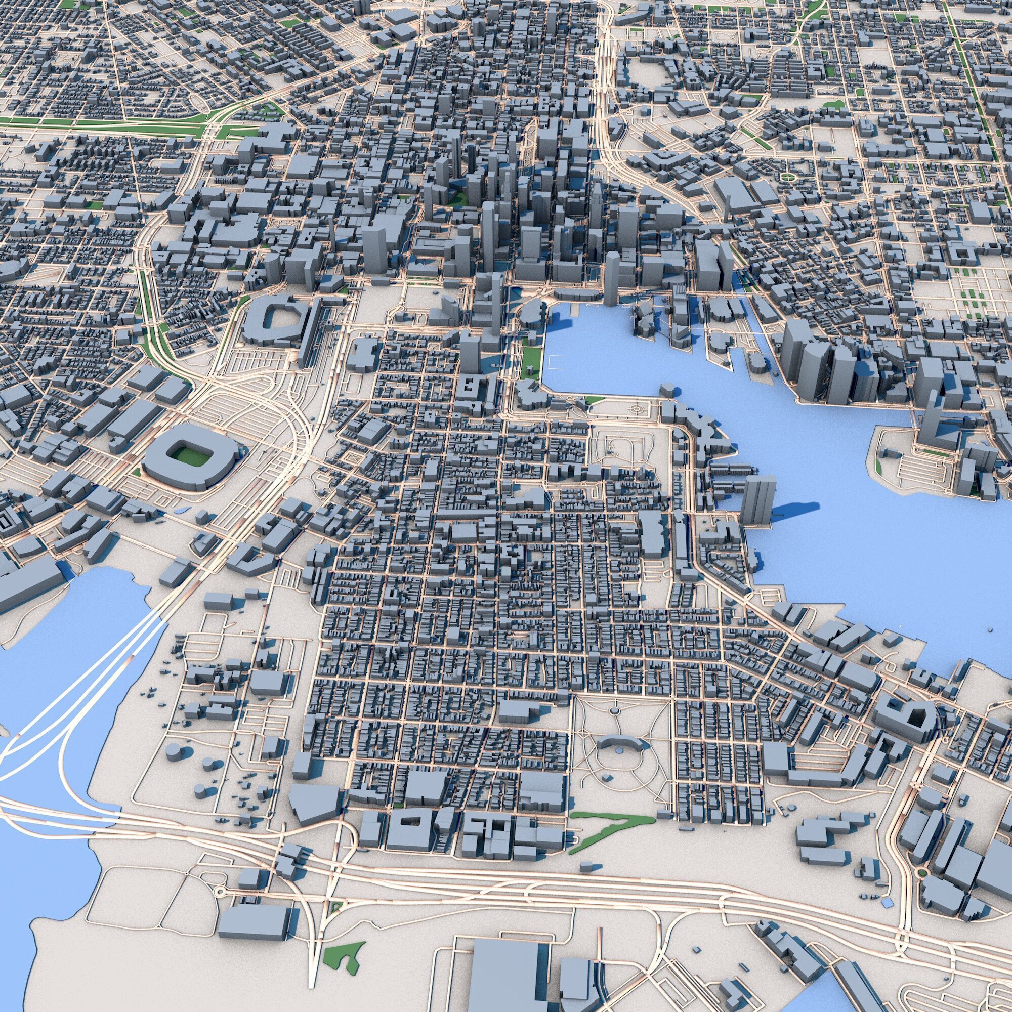 Baltimore City Maryland United States 3D model_7