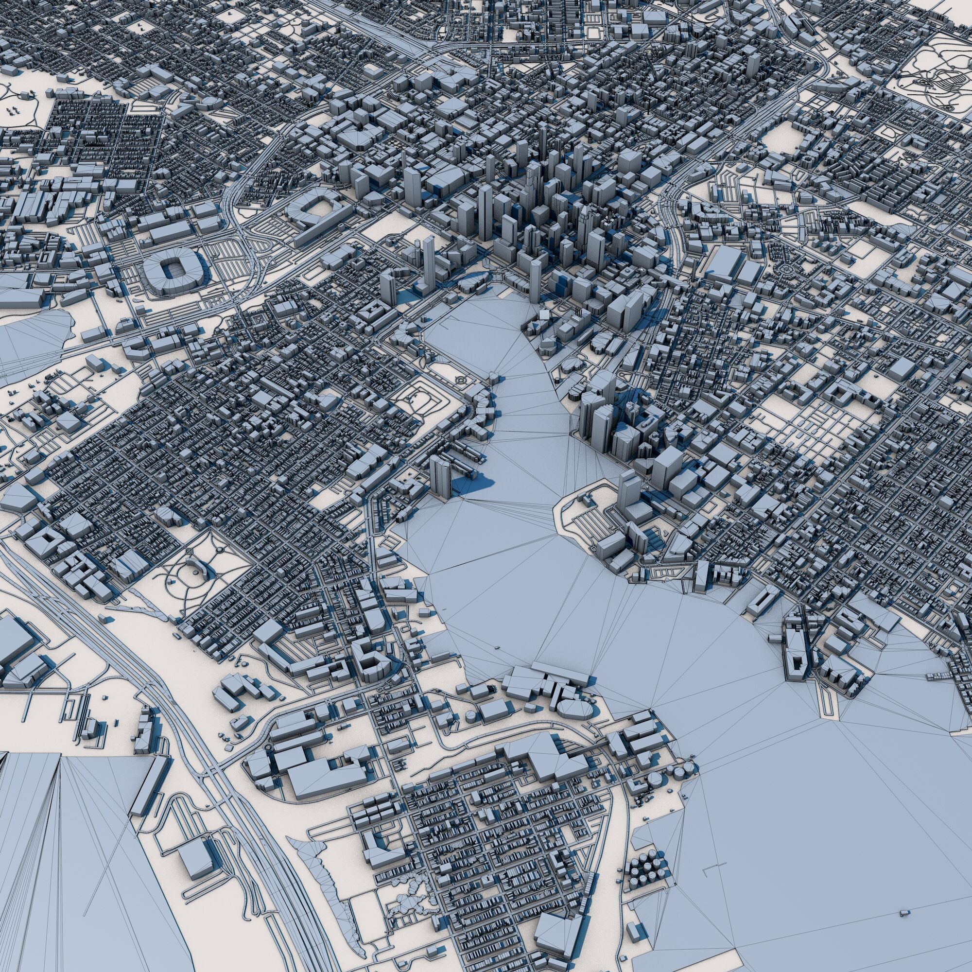 Baltimore City Maryland United States 3D model_8