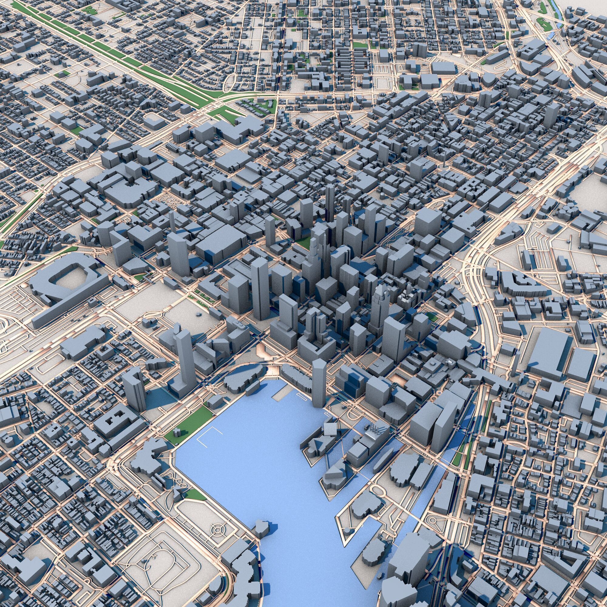 Baltimore City Maryland United States 3D model_2
