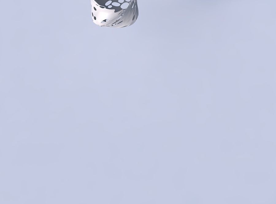 Bowl twisted elipse with bubbles holes 3D print model_2