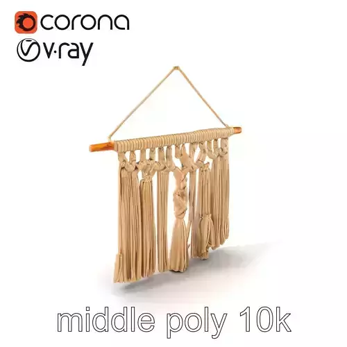 Macram Wall Hanging Art Intricate Knots model pack Low-poly 3D model
