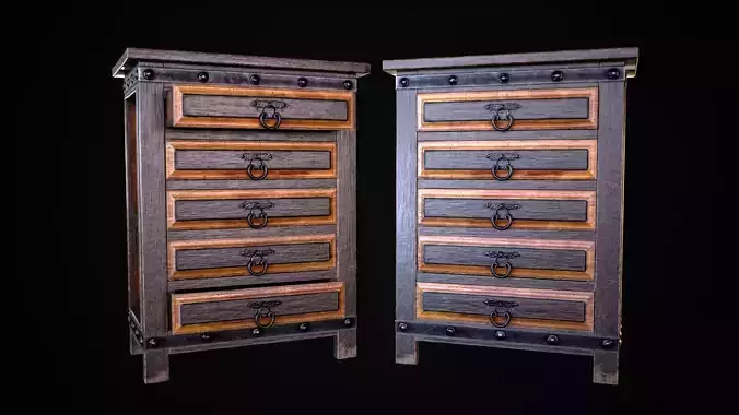 Old Wooden Dresser 01