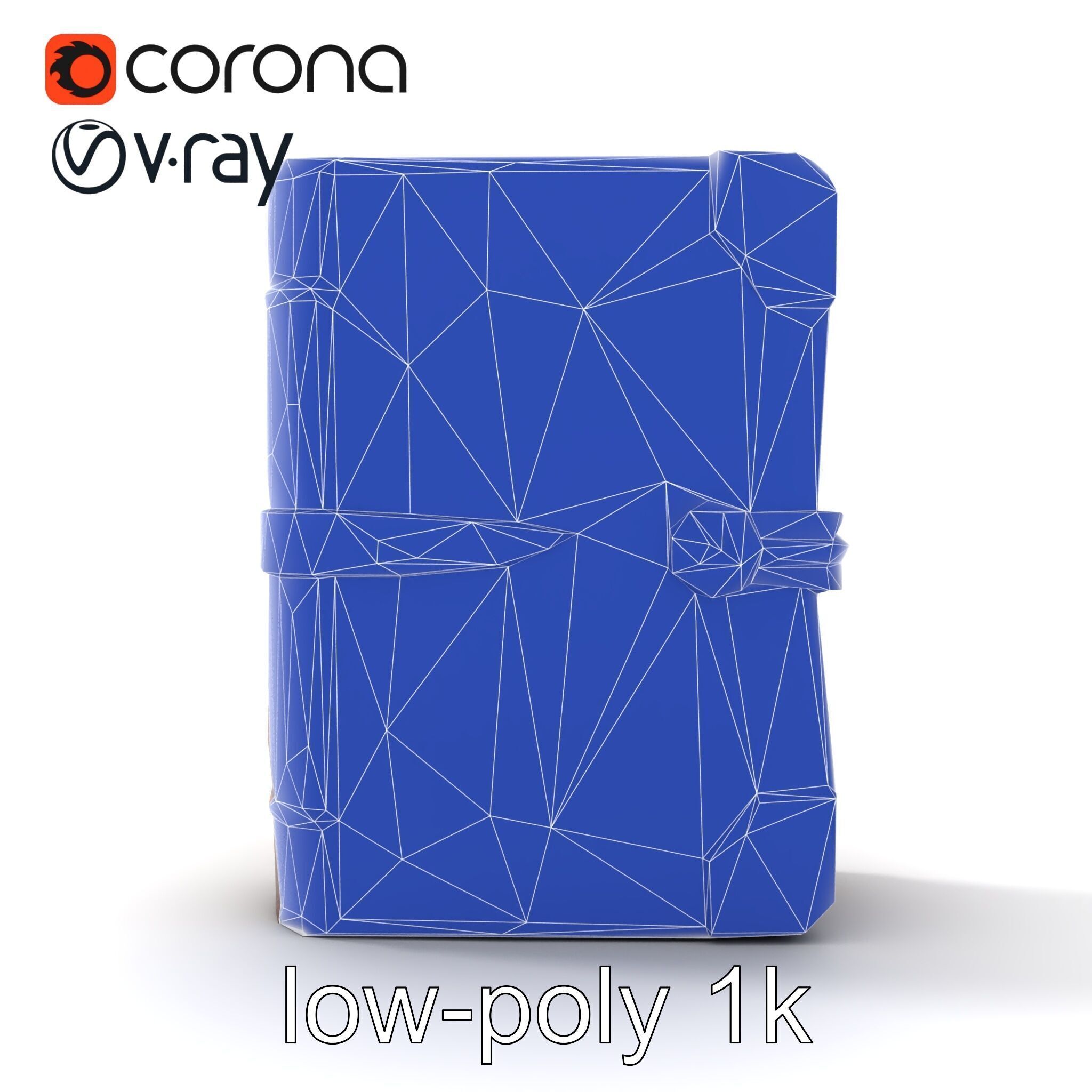 LeatherBound Journal with Brass Clasps model pack Low-poly 3D model_27