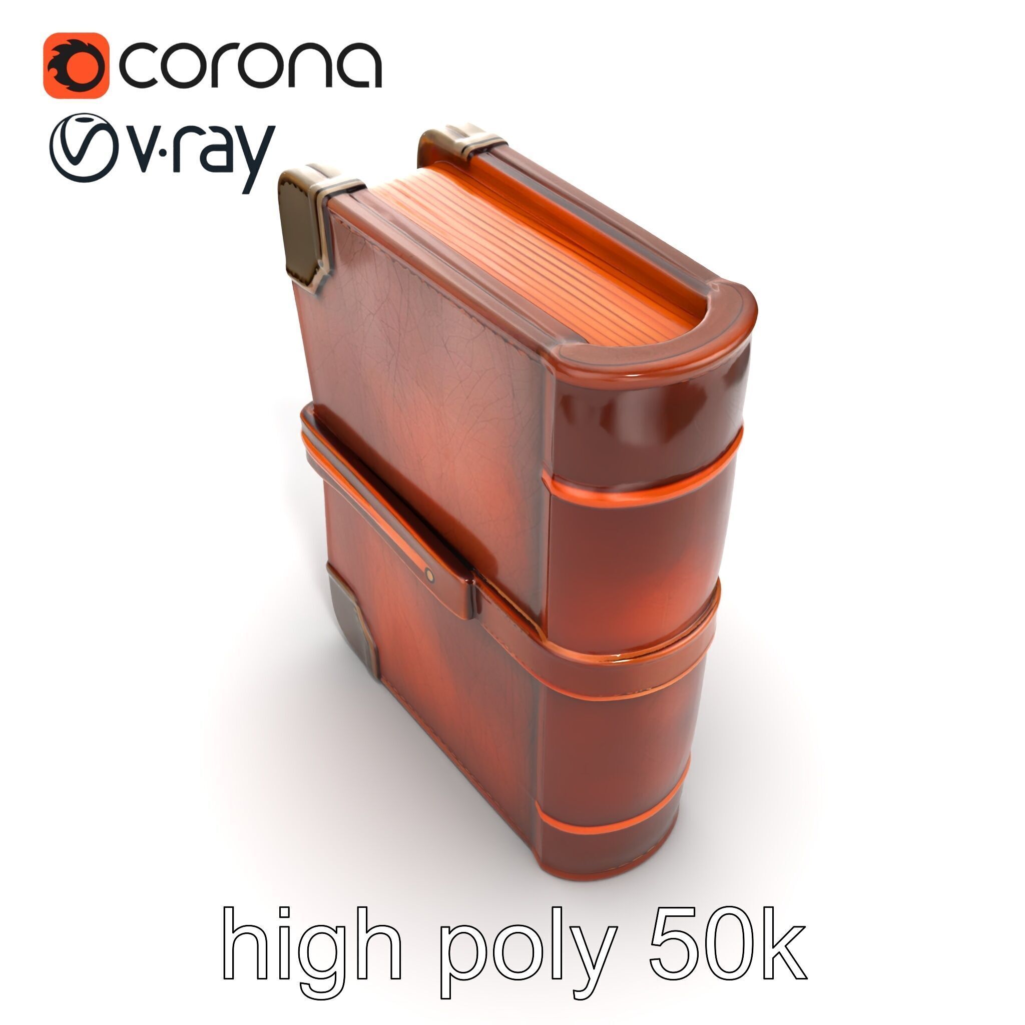 LeatherBound Journal with Brass Clasps model pack Low-poly 3D model_18